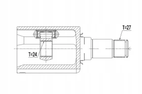 Каре полуоска вътрешно RH MERCEDES GLC 4MATIC 2015- A2533301300 / A2533302200, снимка 2