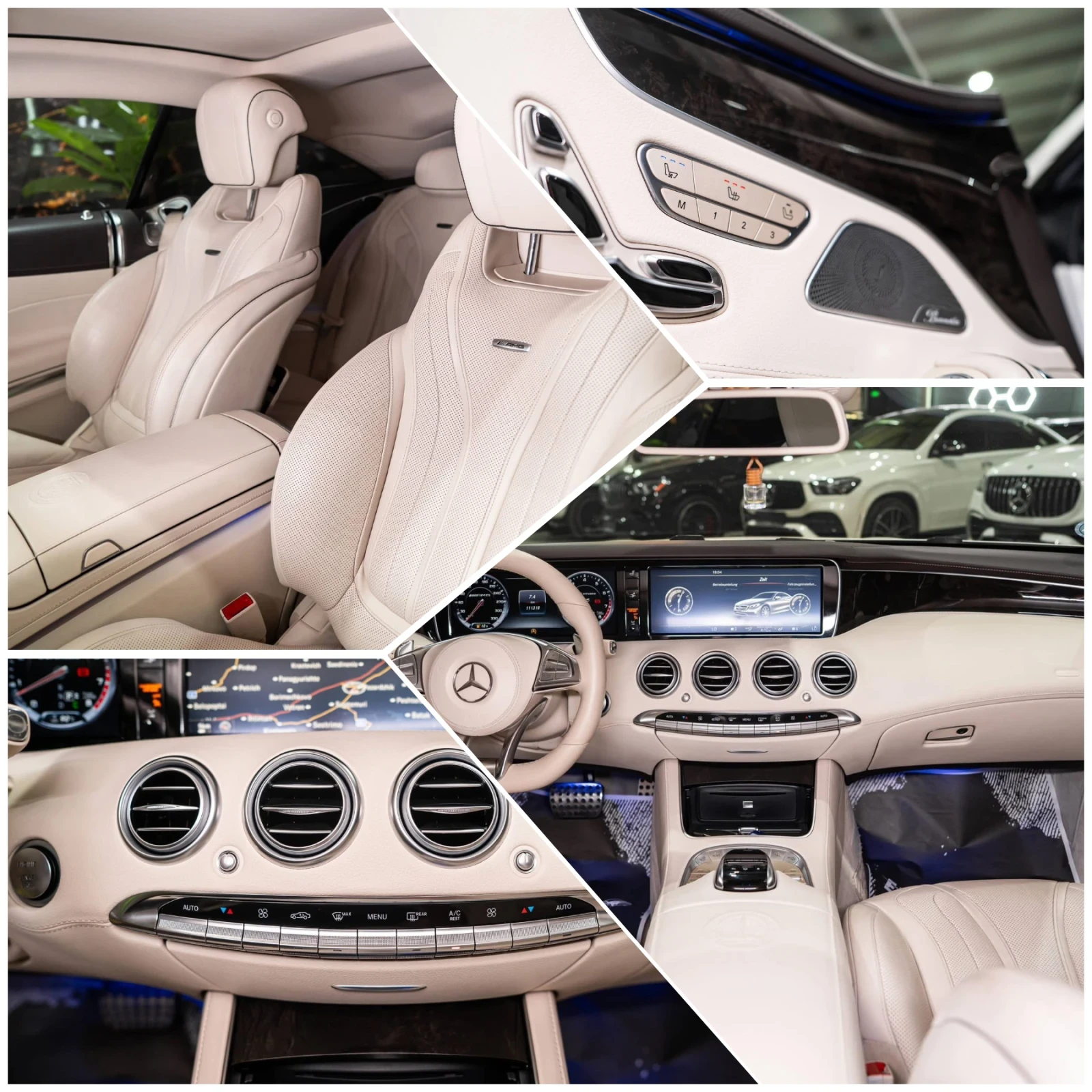 Mercedes-Benz S 63 AMG V8 BITURBO LED SWAROVSKI ПАНО BURM ЛИЗИНГ 100%, снимка 16 - Автомобили и джипове - 55860766