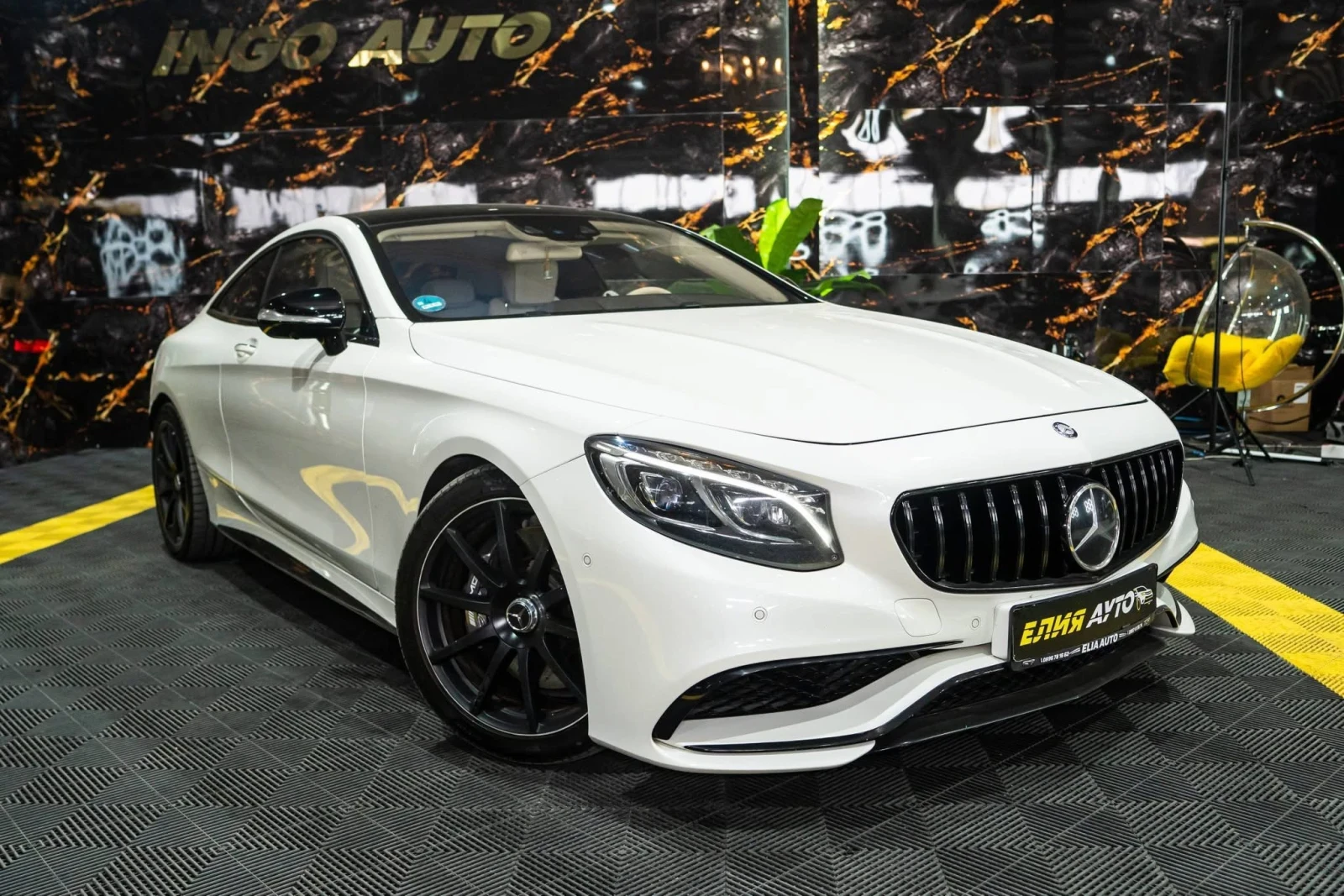 Mercedes-Benz S 63 AMG V8 BITURBO LED SWAROVSKI ПАНО BURM ЛИЗИНГ 100%, снимка 4 - Автомобили и джипове - 55860766