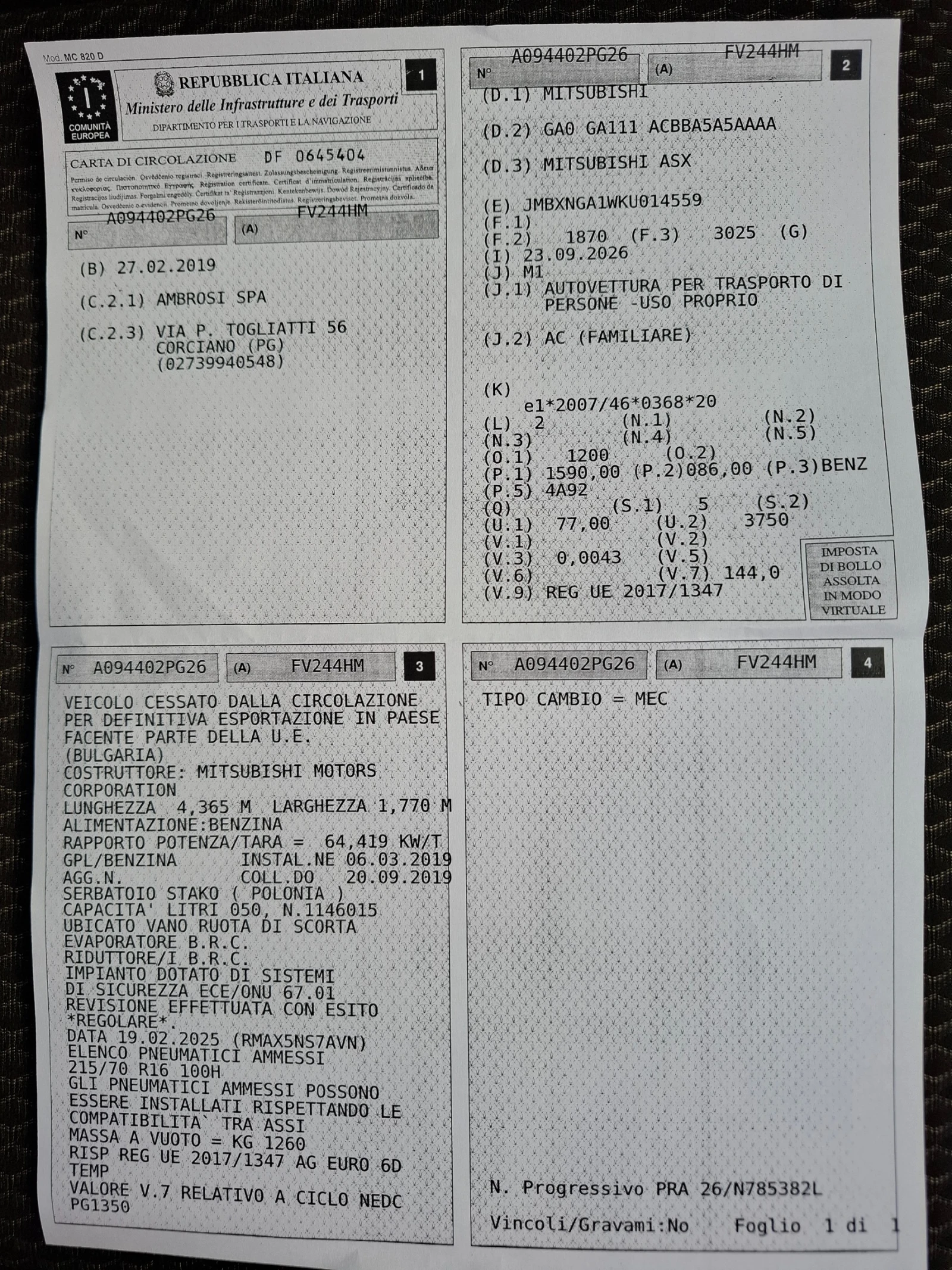 Mitsubishi ASX 1, 6i Италия, снимка 17 - Автомобили и джипове - 56309806