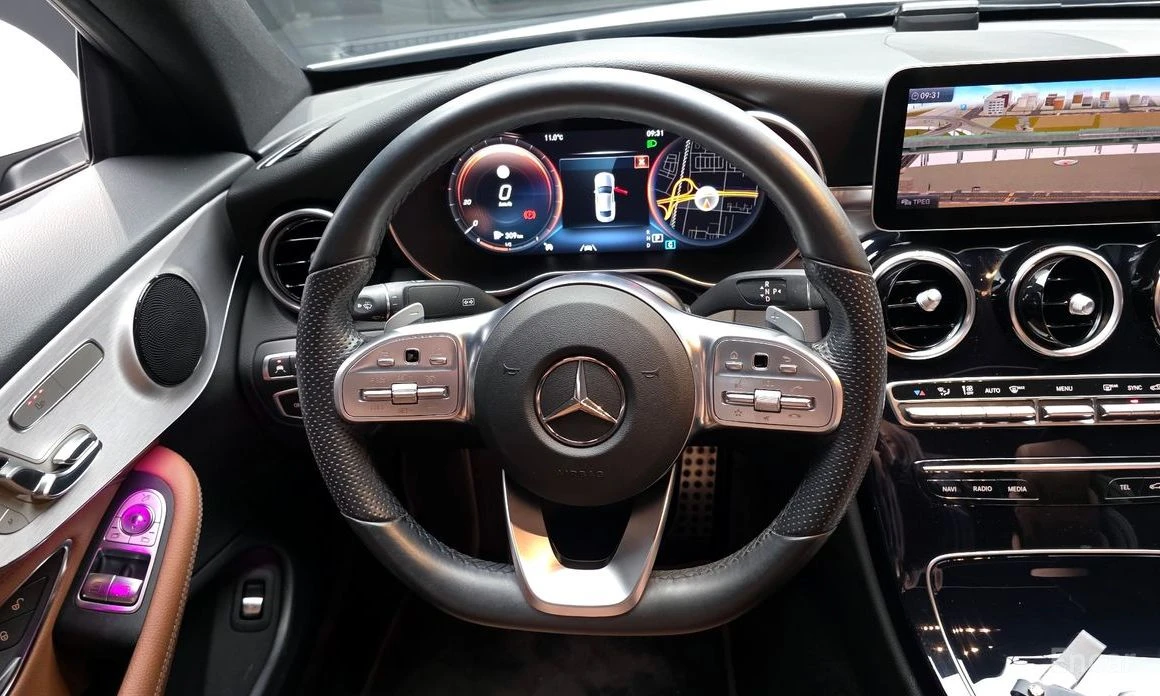 Mercedes-Benz C 200 AMG PACK* DIGITAL* HEAD-UP* SUNROOF* KEYLESS* ПАМЕ, снимка 9 - Автомобили и джипове - 53972420