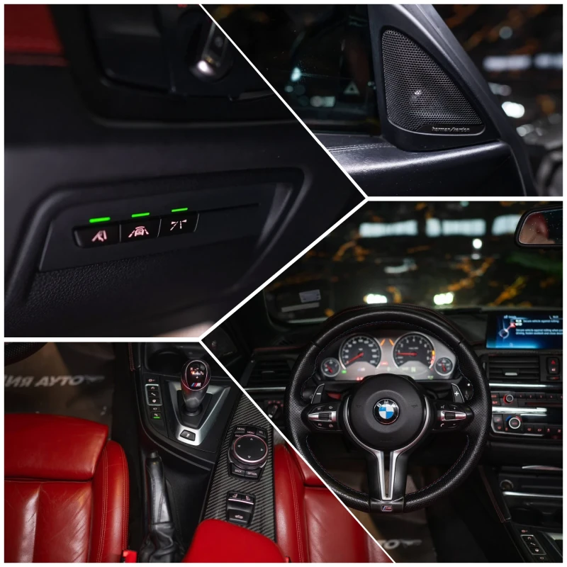 BMW M4 CABRIO CARBON РЯДКА КОЖА H&K ЛИЗИНГ 100%, снимка 16 - Автомобили и джипове - 53004620