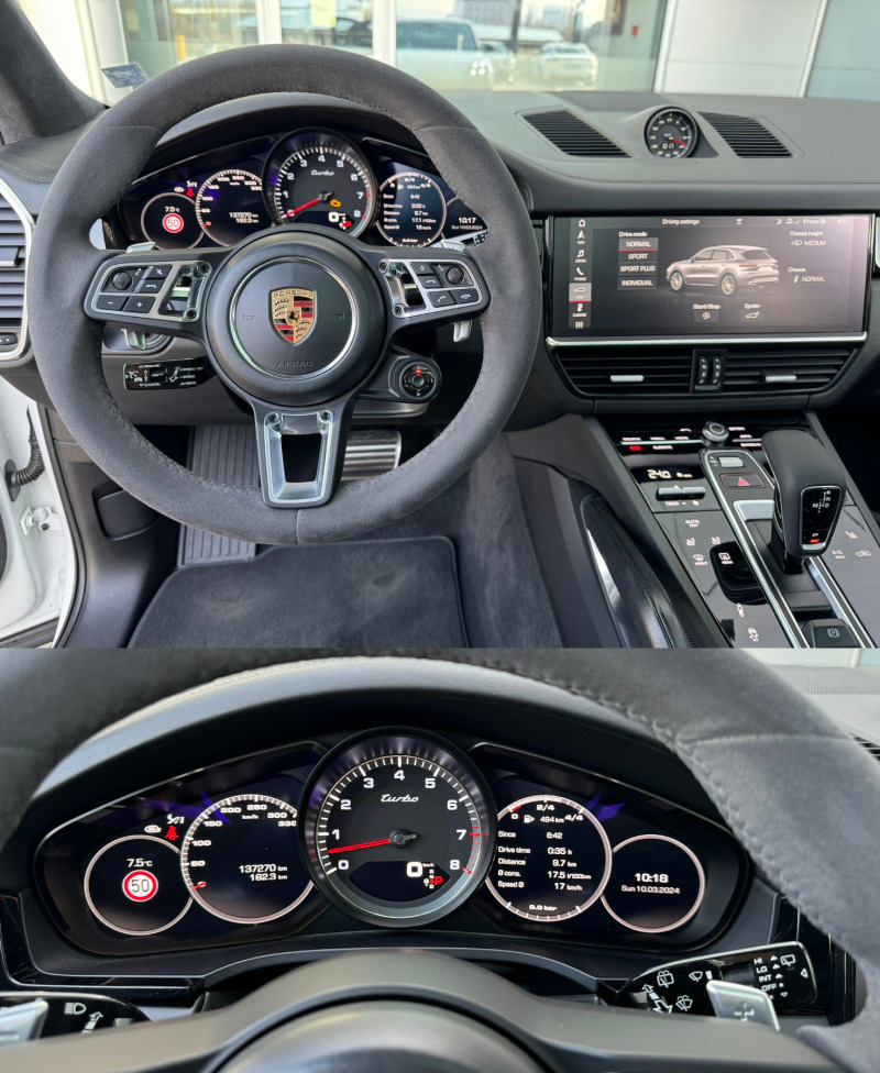 Porsche Cayenne Turbo, Керам, Sport Chrono, Pano, Гар-2025, снимка 16 - Автомобили и джипове - 45911223