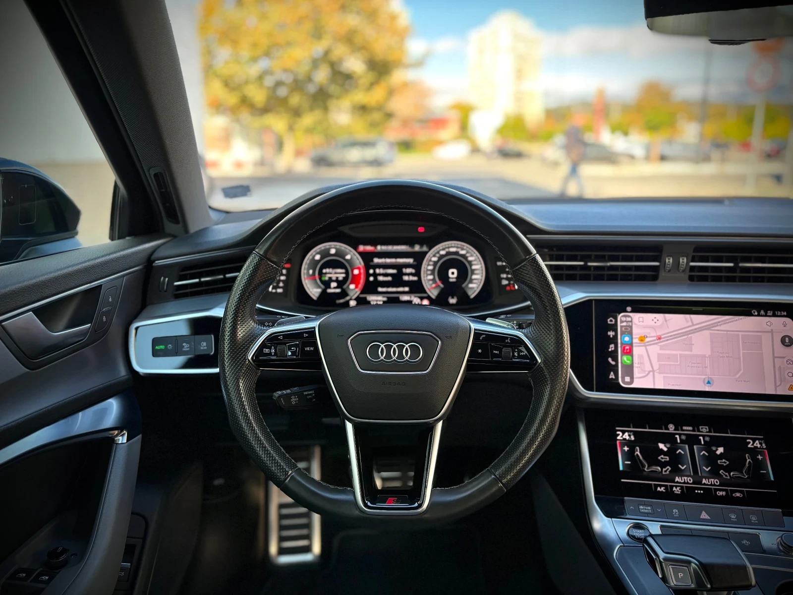 Audi A6 50TDI * S-LINE * MATRIX * VIRTUAL COCKPIT * ВЪЗДУХ, снимка 15 - Автомобили и джипове - 56737411
