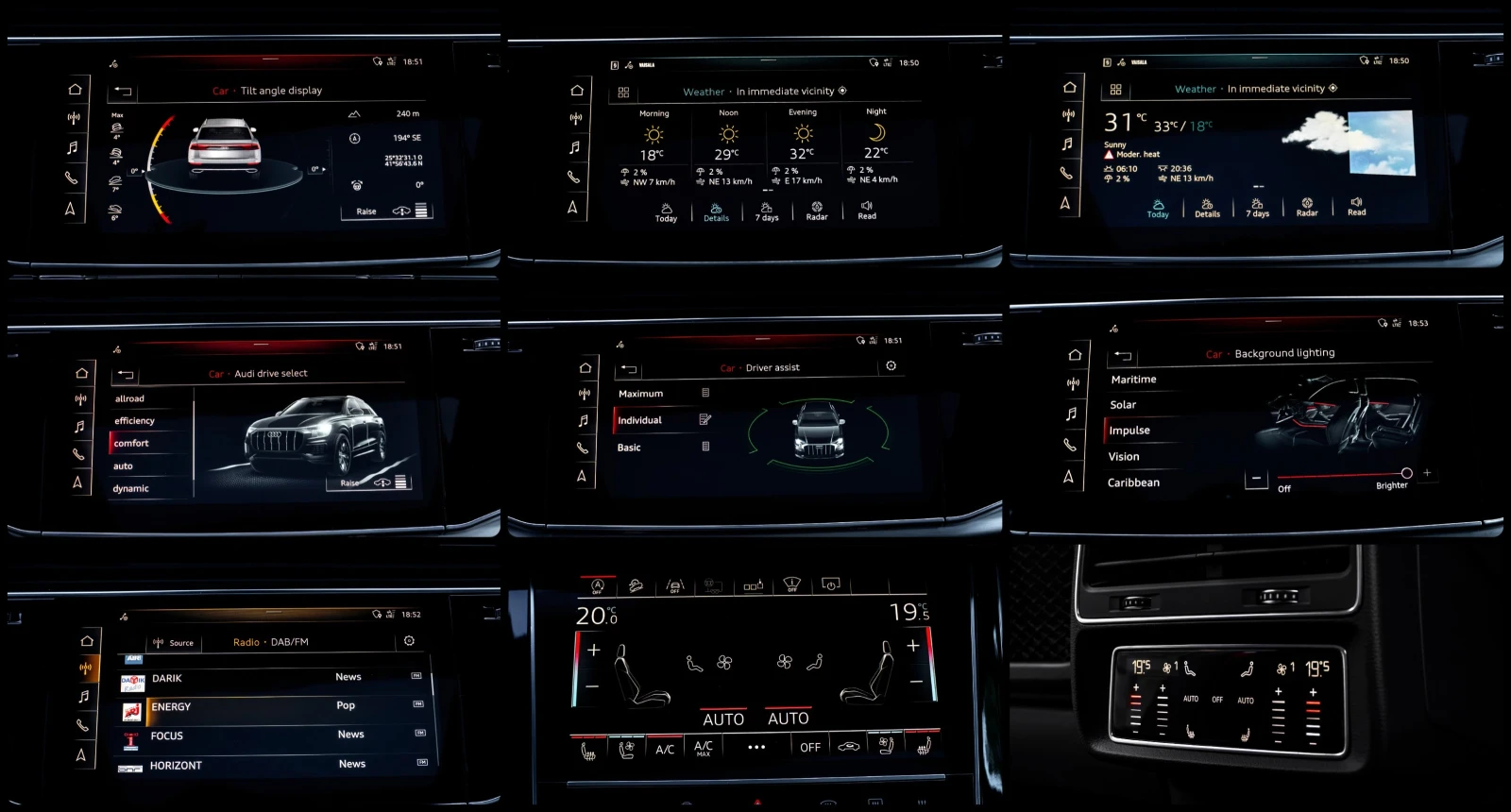 Audi Q8 50TDI* S-LINE* PANO* BANG&OL* HEAD UP* MASSAGE, снимка 16 - Автомобили и джипове - 55547982