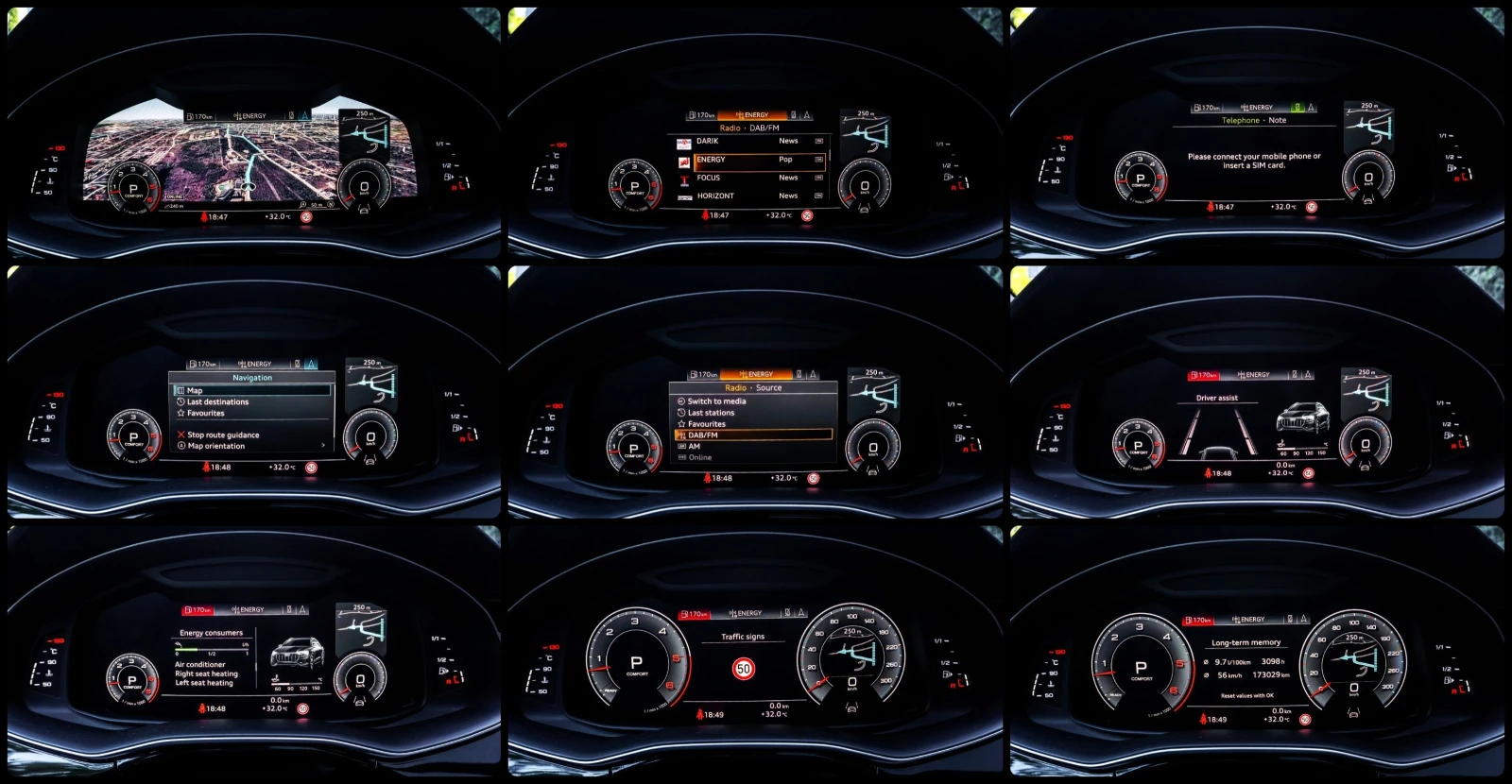 Audi Q8 50TDI* S-LINE* PANO* BANG&OL* HEAD UP* MASSAGE, снимка 15 - Автомобили и джипове - 55547982