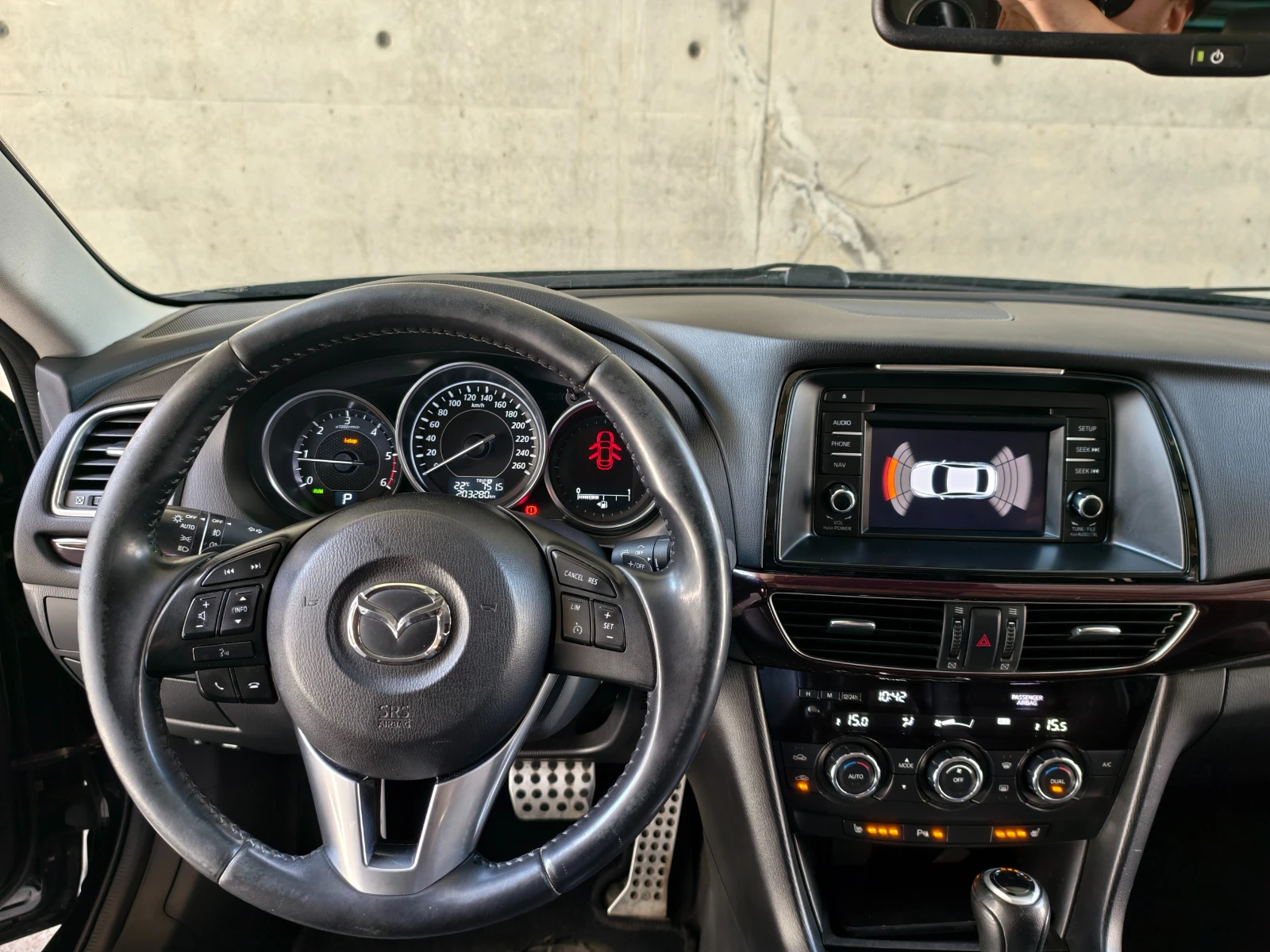 Mazda 6 ПЪЛНА.РЕВИЗИЯ.МОТОР| AUTO| NAVI| КОЖА| EURO6| ОБСЛ, снимка 13 - Автомобили и джипове - 54712199