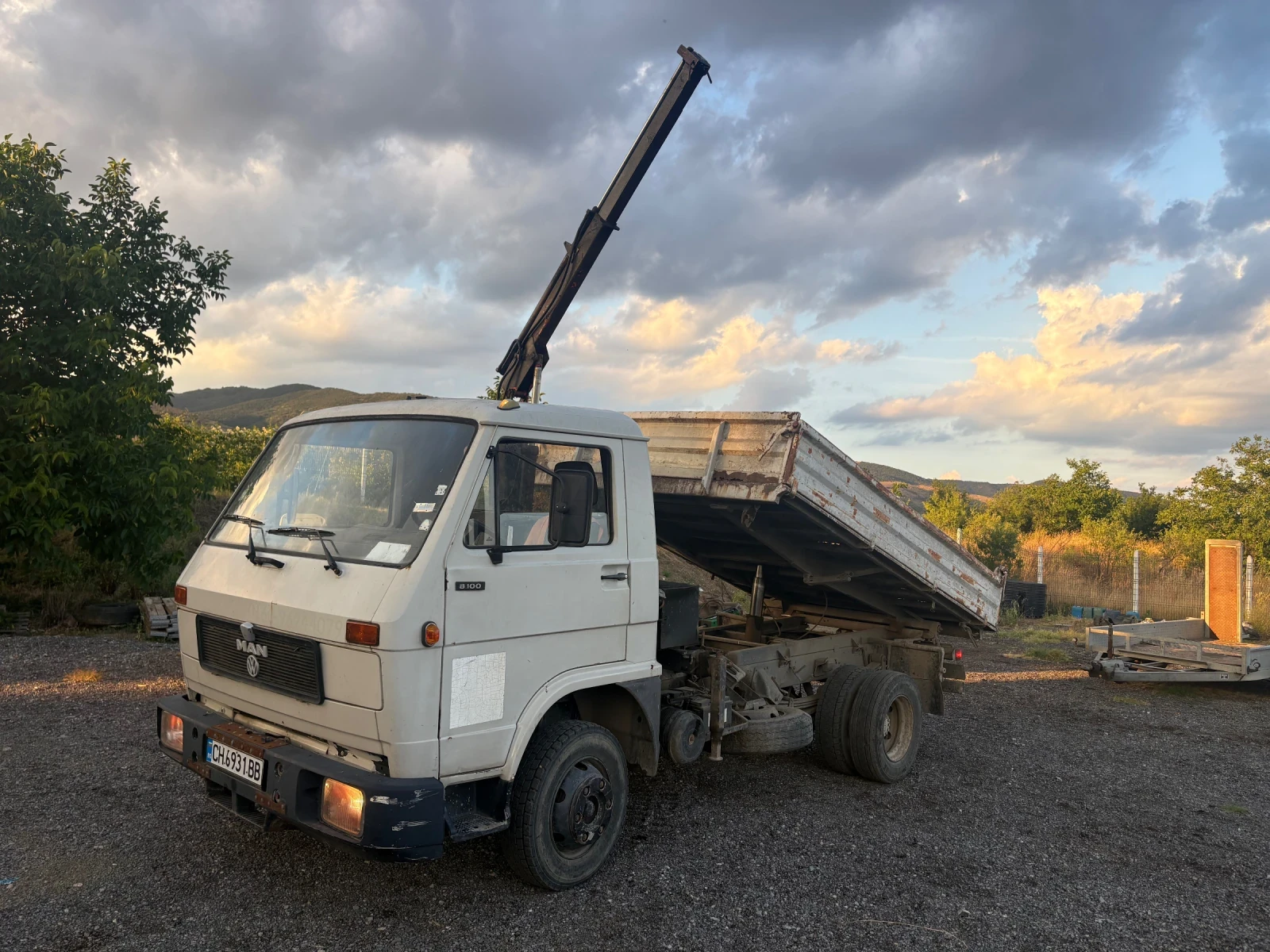 Man 8-90 Самосвал с кран
