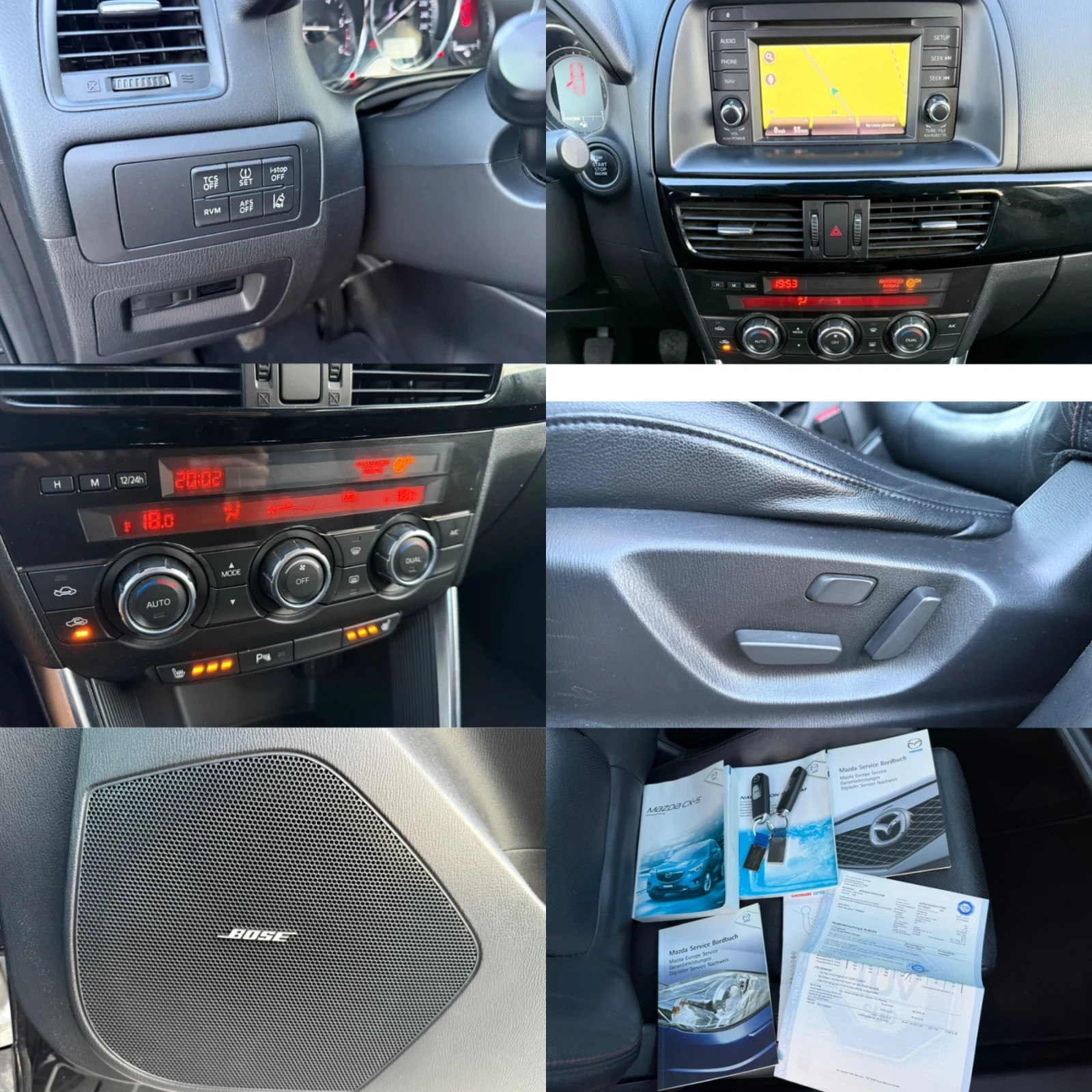Mazda CX-5 2.2D SKYACTIV FULL /4X4 / KOJA / NAVI / DISTRONIC , снимка 14 - Автомобили и джипове - 54352093