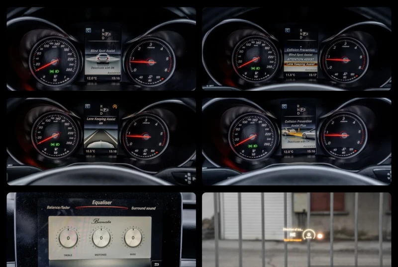 Mercedes-Benz C 220 BlueTEC-AMG-PANORAMA-BURMESTER-HEADUP-KEYLESS-FULL, снимка 9 - Автомобили и джипове - 53392402