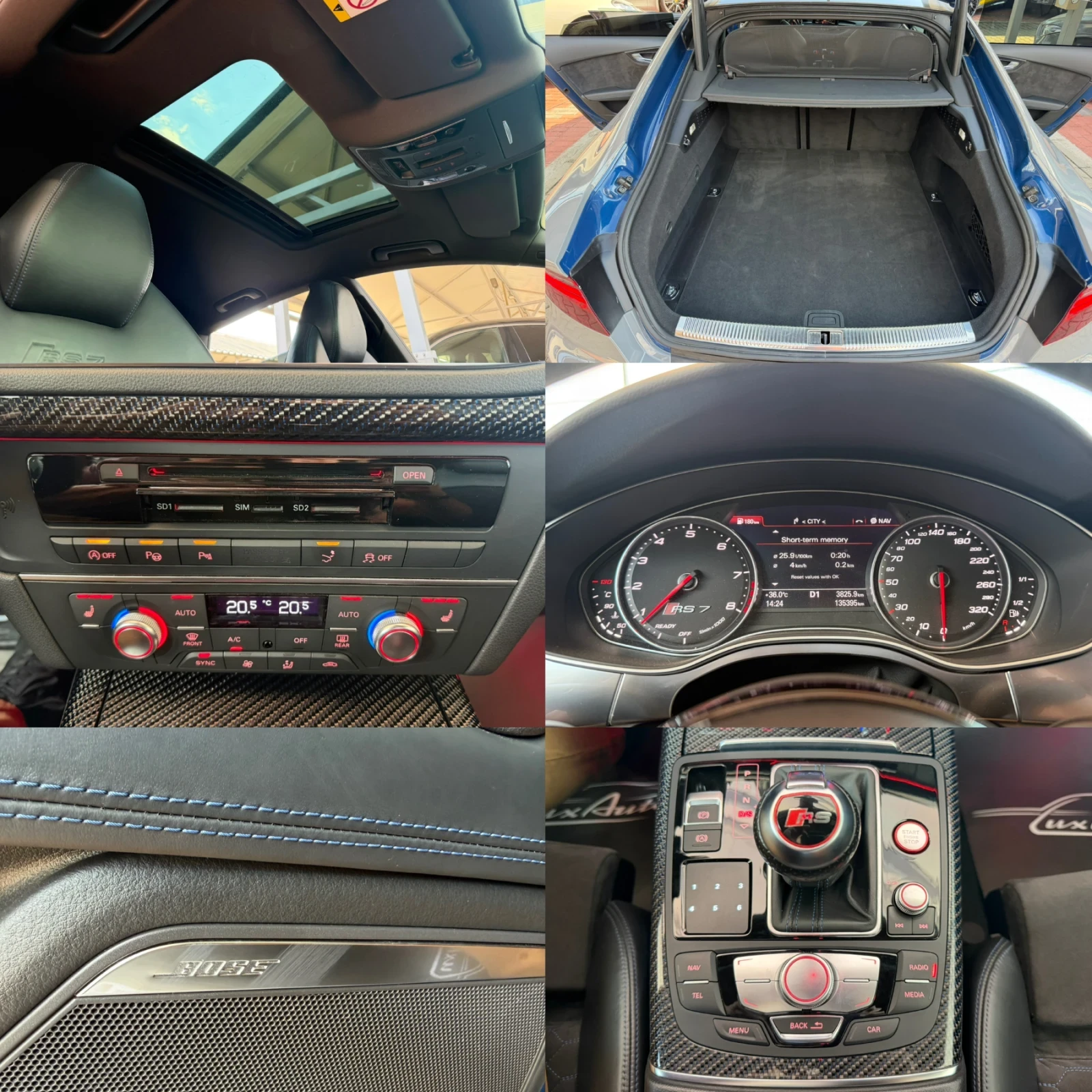 Audi Rs7 PERFORMANCE#605K.C#MATRIX#SOFTCLOS#CARBON#ALCANTAR, снимка 15 - Автомобили и джипове - 56127422