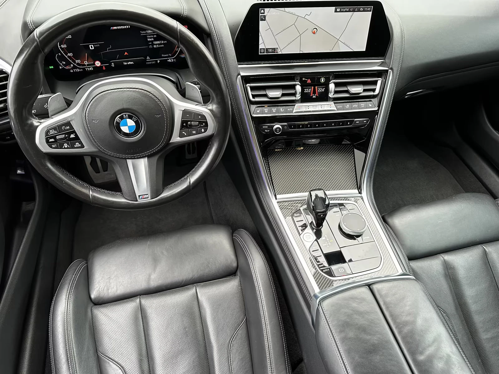 BMW 850 M/xDRIVE/530HP/GR-COUPE/CARBON/360/LASER/H&K/387f - изображение 8