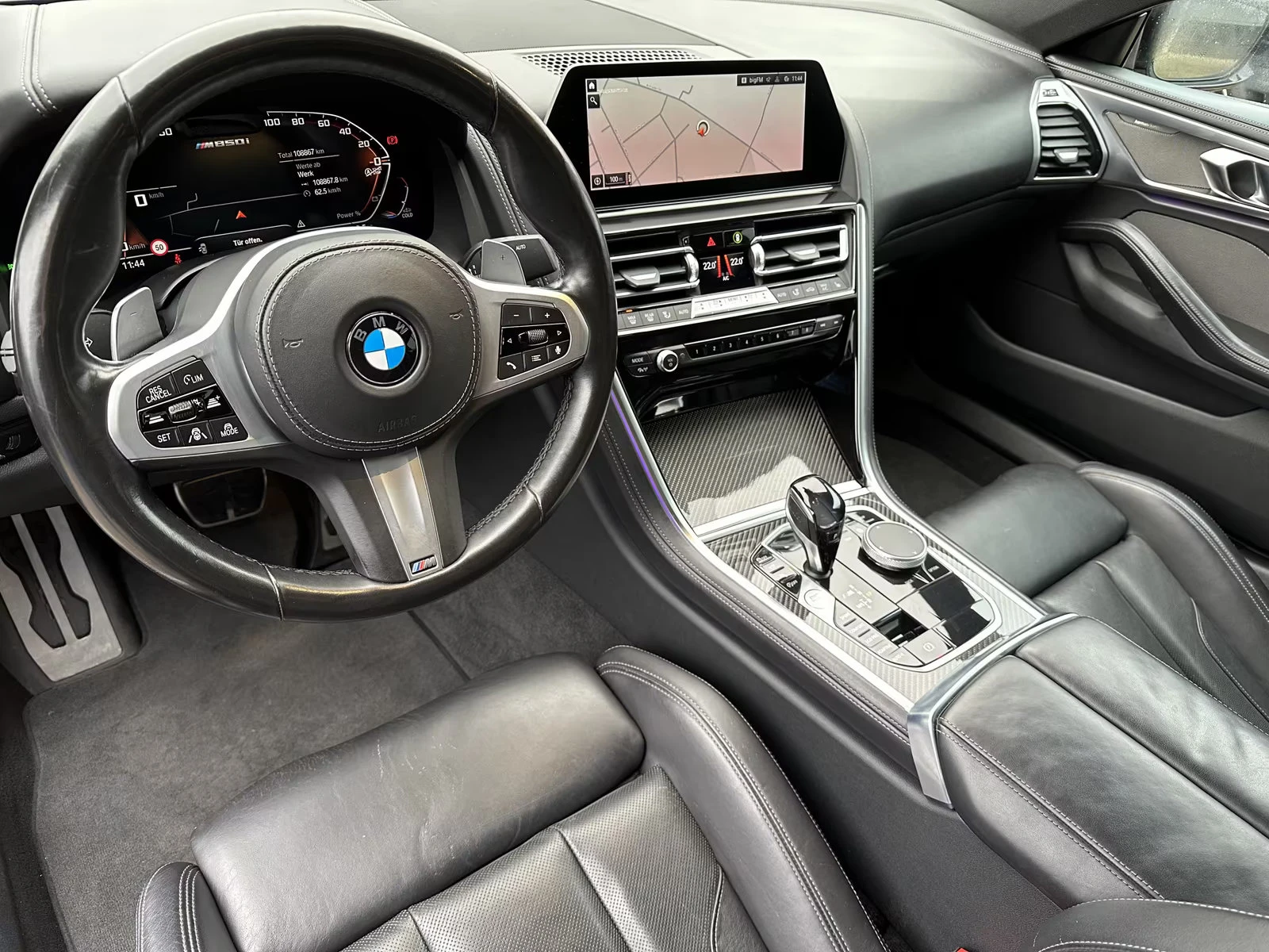 BMW 850 M/xDRIVE/530HP/GR-COUPE/CARBON/360/LASER/H&K/387f - изображение 9