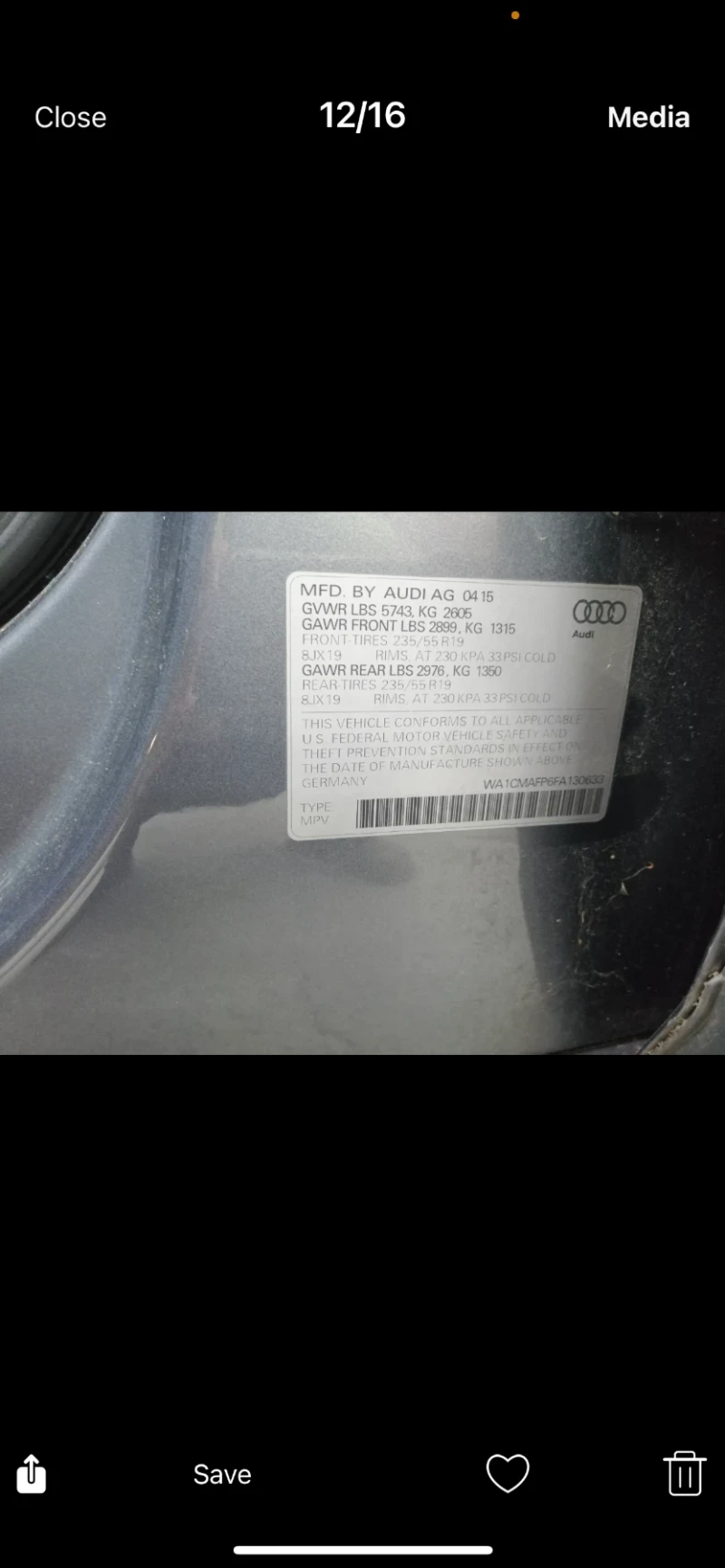 Audi Q5 2015 Audi Q5 3.0 TDI 245 hp 66.500 километра.  , снимка 9 - Автомобили и джипове - 52110000