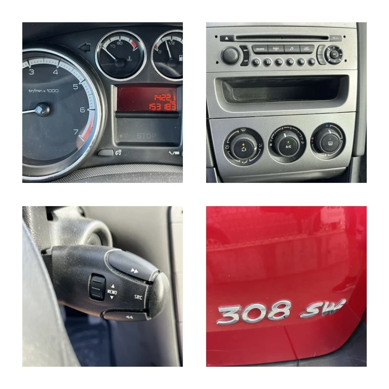 Peugeot 308 SW 1.4I 91кс EURO 5 КЛИМАТИК, снимка 13 - Автомобили и джипове - 47498197