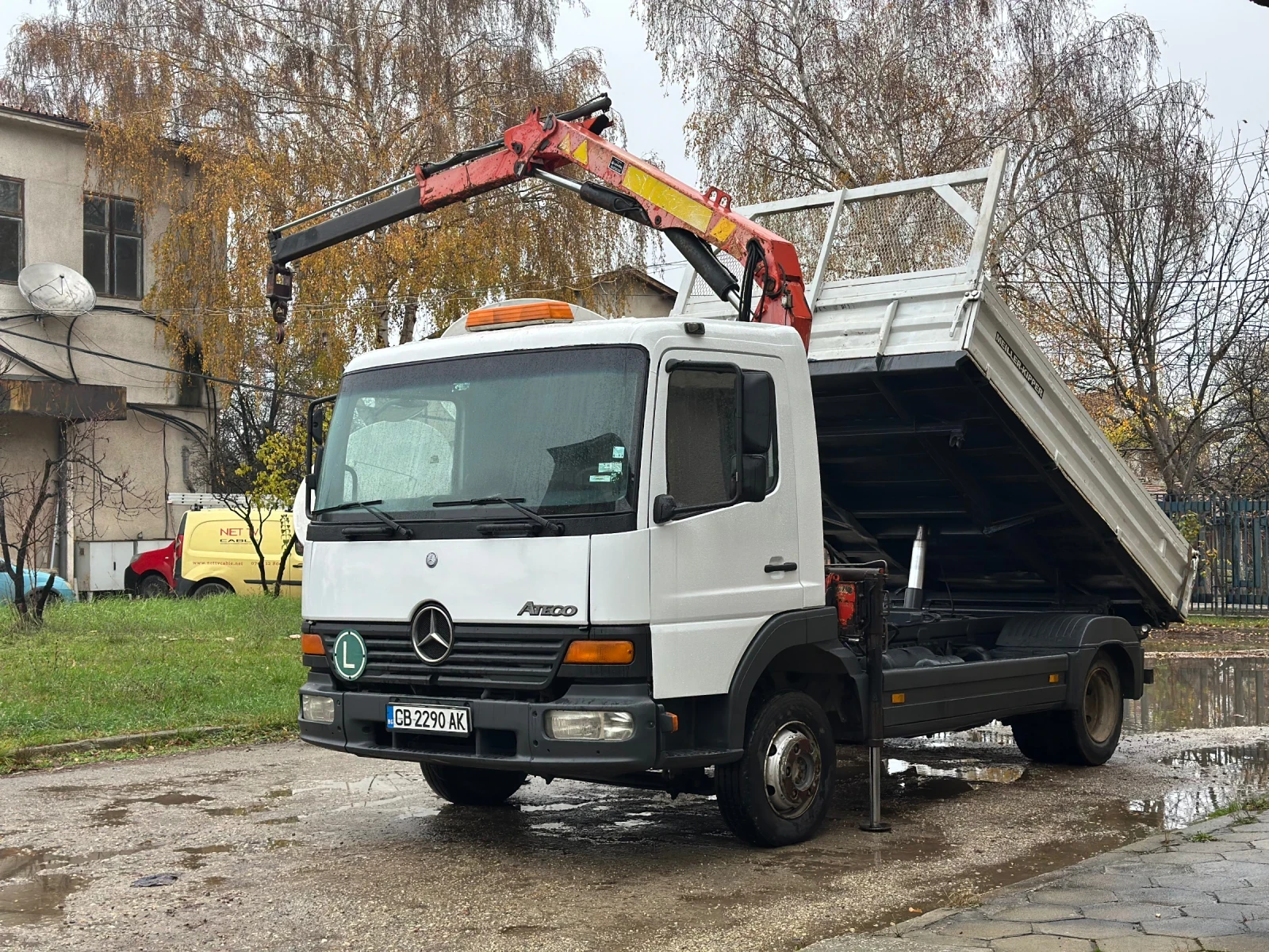 Mercedes-Benz Atego Самосал+ кран PK7000 , снимка 1