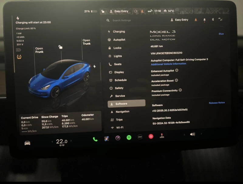 Tesla Model 3 Long Range AWD, снимка 16 - Автомобили и джипове - 52623938