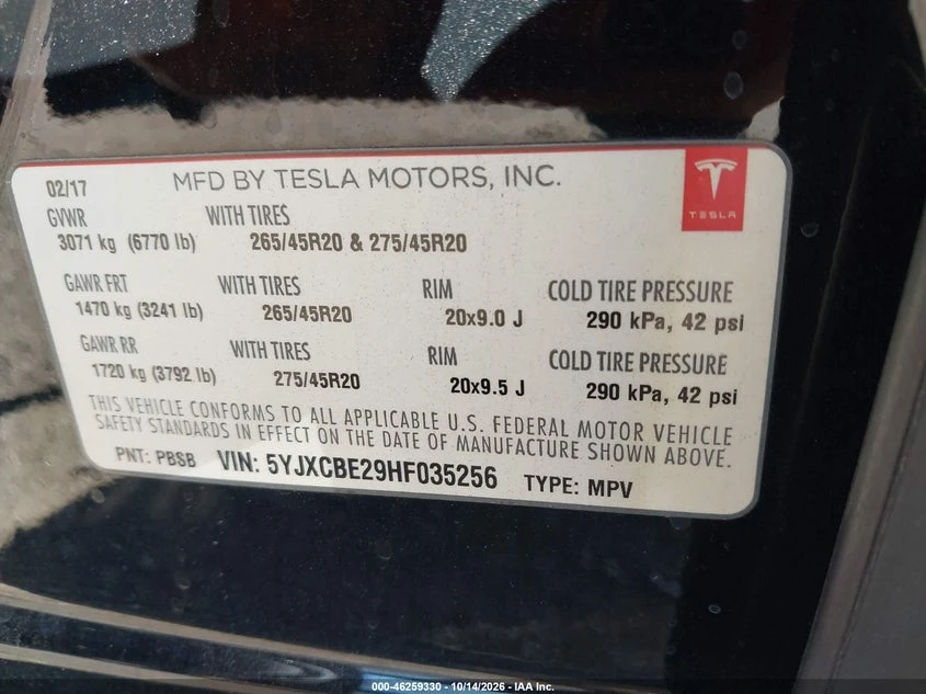 Tesla Model X 100D/75D/90D, снимка 9 - Автомобили и джипове - 56525923
