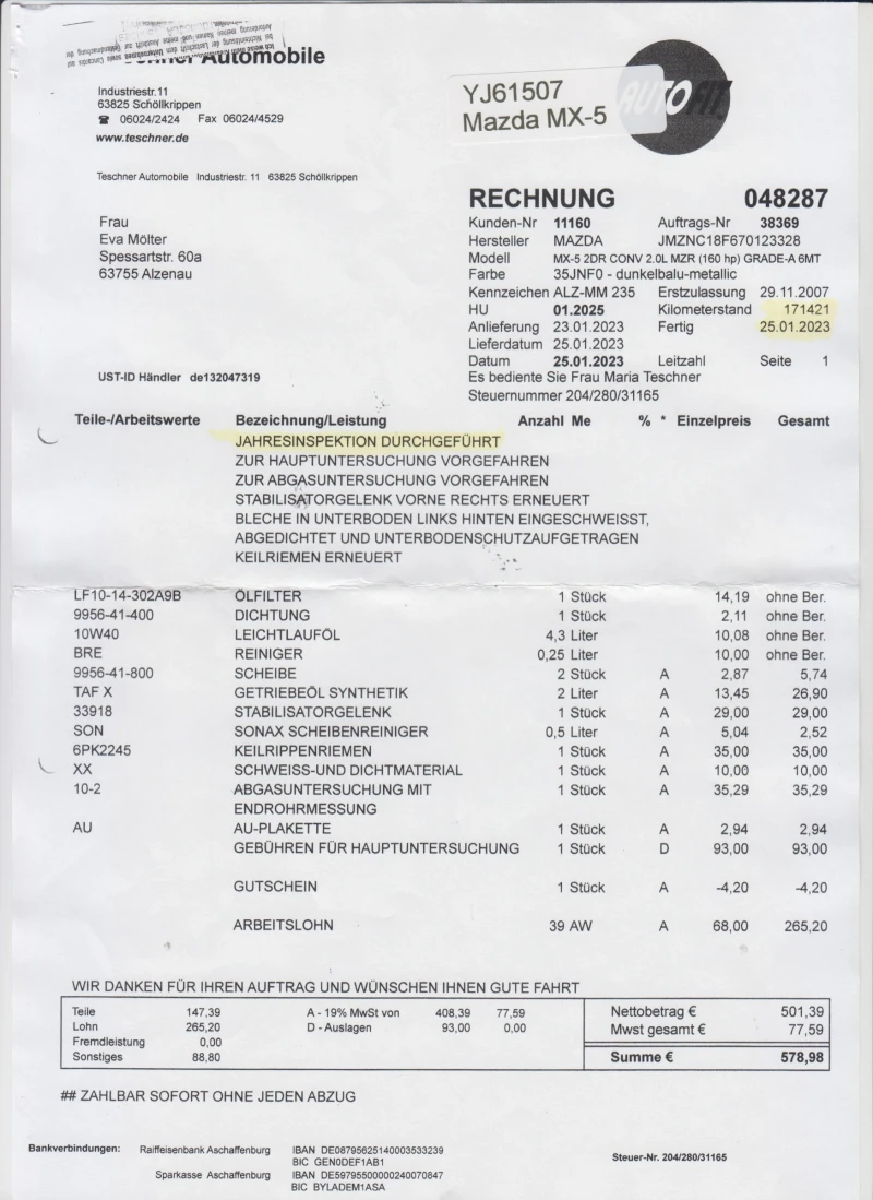 Mazda Mx-5, снимка 8 - Автомобили и джипове - 52579278