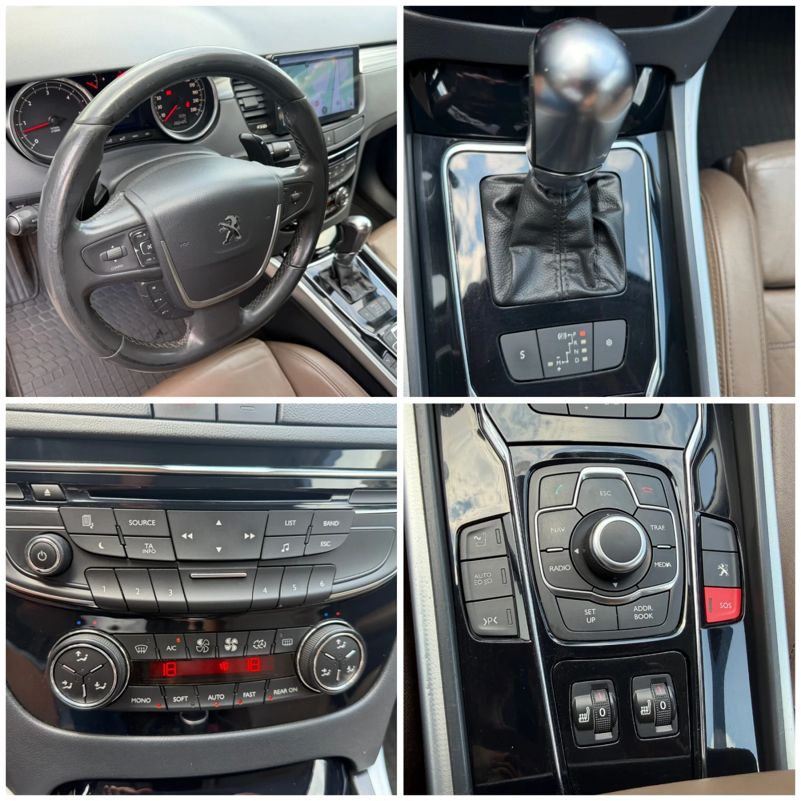 Peugeot 508 2.2* GT* 204k.c.* AUTOMAT* KOJA* REALNI KM* , снимка 13 - Автомобили и джипове - 55226024