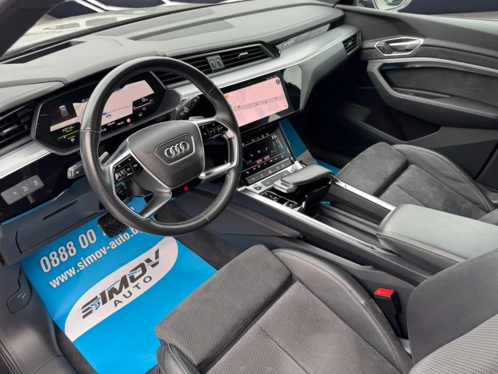 Audi E-Tron 55 97%-SOH S-LINE ДИСТРОНИК HEAD-UP ДИСПЛЕЙ KEYLES, снимка 7 - Автомобили и джипове - 56166431