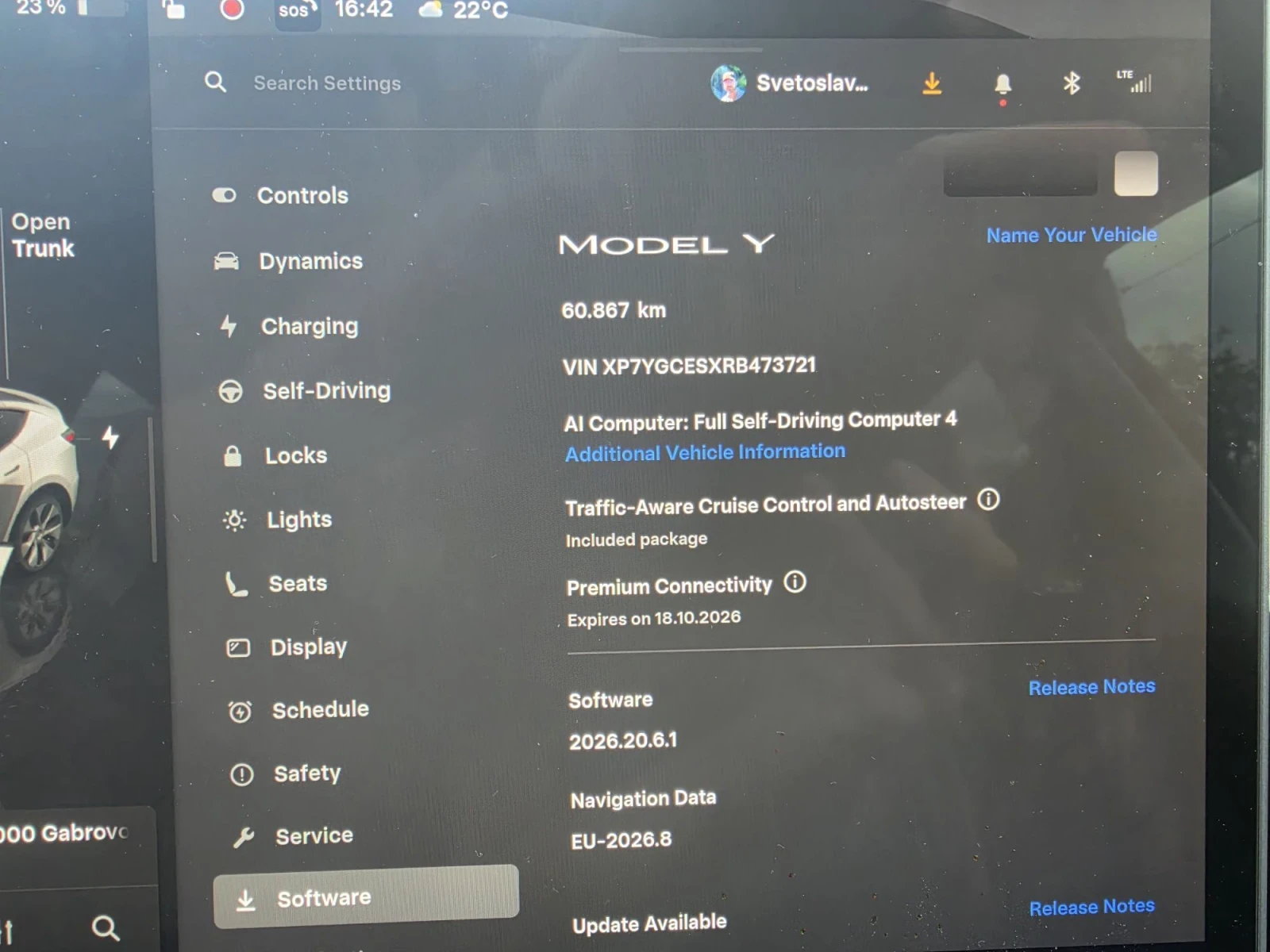 Tesla Model Y SR RWD BYD Blade Battery HW4, снимка 13 - Автомобили и джипове - 56245220
