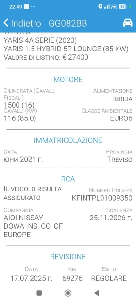 Toyota Yaris * * 1.5 HYBRID LOUNGE* * 75218km* * ITALY* * 2021* | Mobile.bg � ����� ������ 14