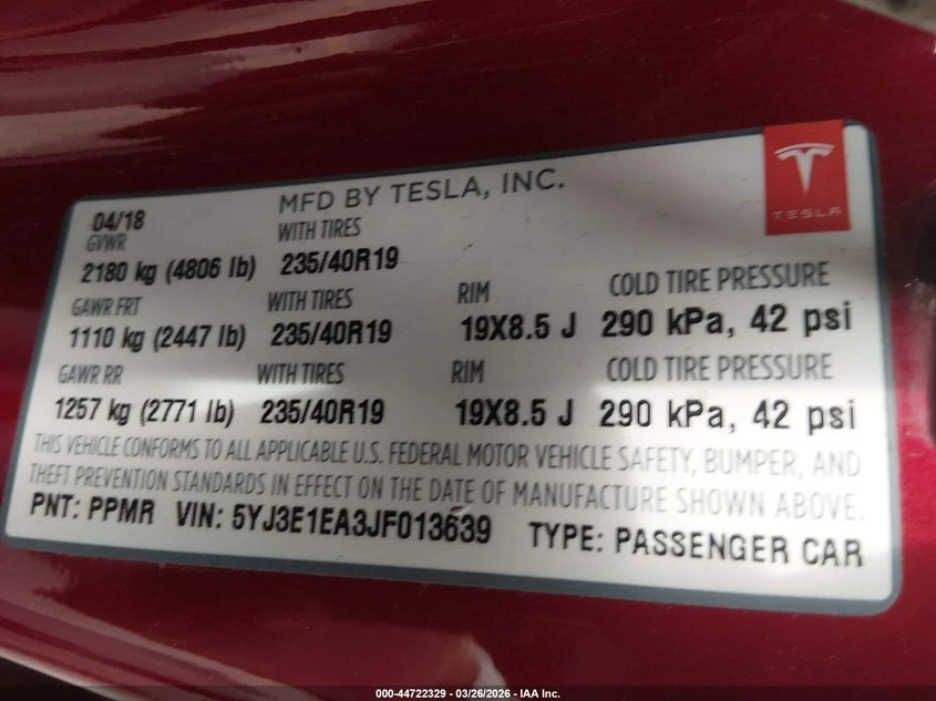 Tesla Model 3 Long Range/Mid Range, снимка 9 - Автомобили и джипове - 54544038