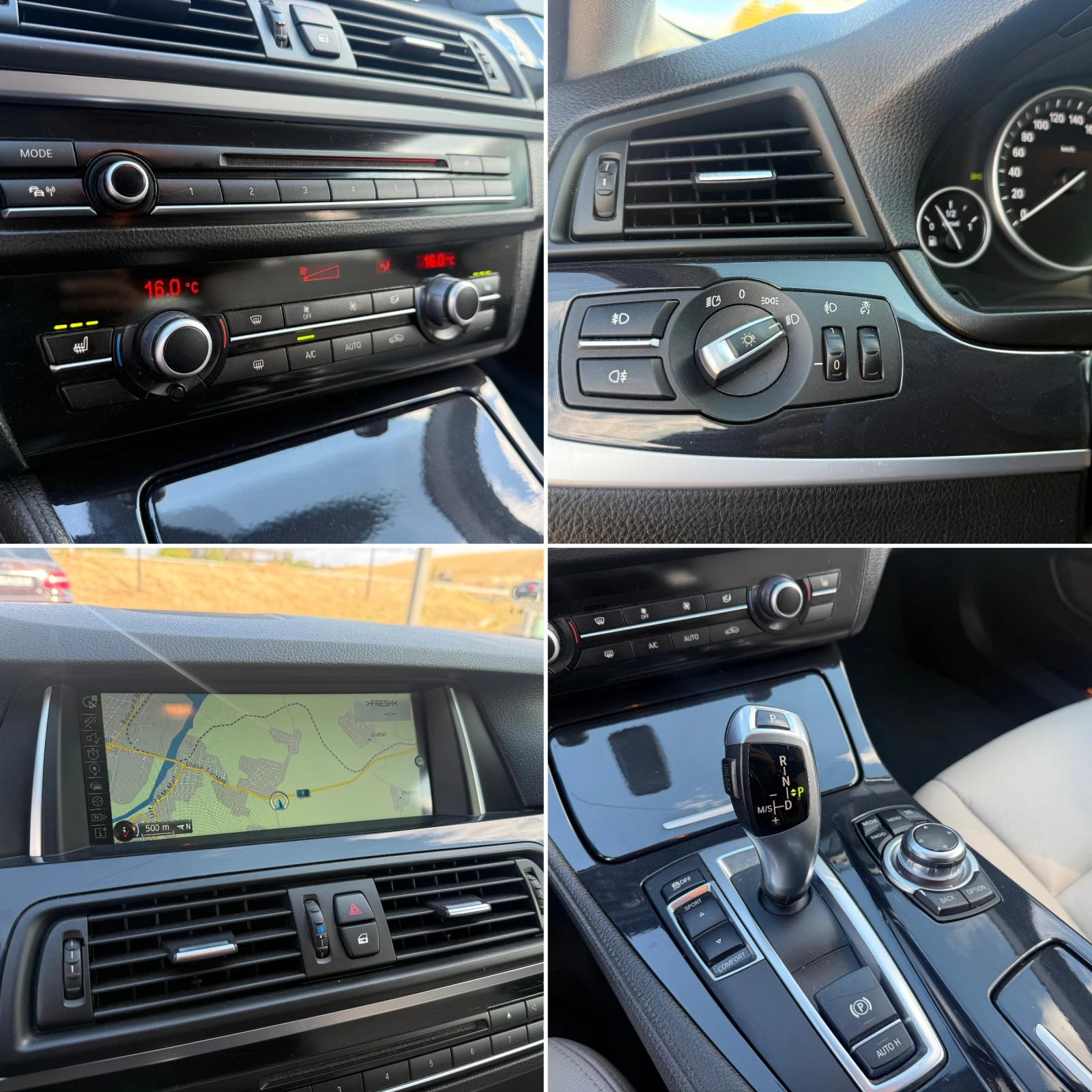 BMW 520 2.0d-184КС-АВТОМАТИК-КОЖА-ПОДГР-BXENON-НАВИ-, снимка 12 - Автомобили и джипове - 56246488