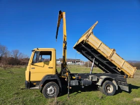 Mercedes-Benz 814 Тристранен Самосвал с кран, снимка 2