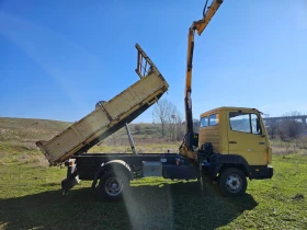 Mercedes-Benz 814 Тристранен Самосвал с кран, снимка 3