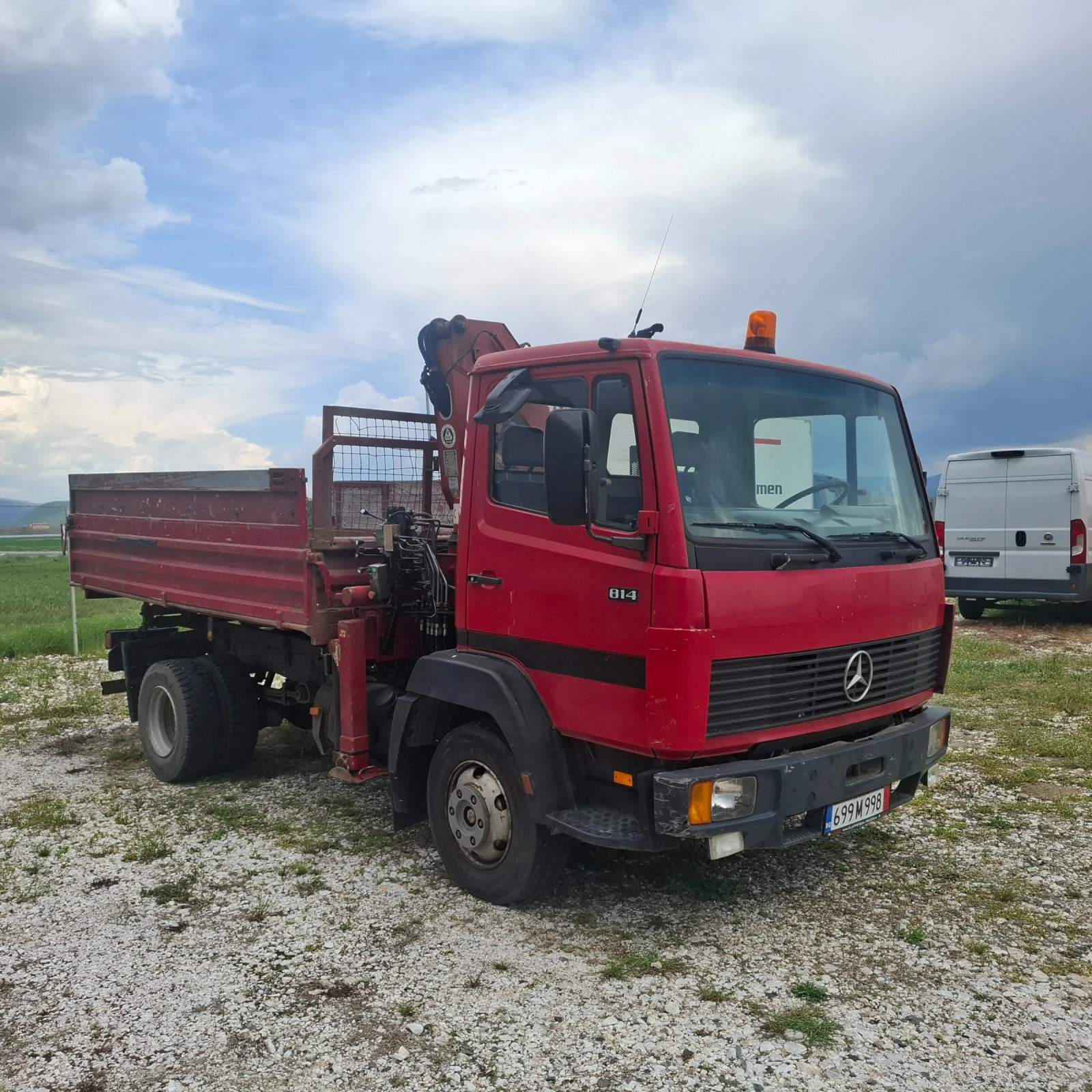 Mercedes-Benz 814 Германия Самосвал с Кран ATLAS 50.1 - изображение 5