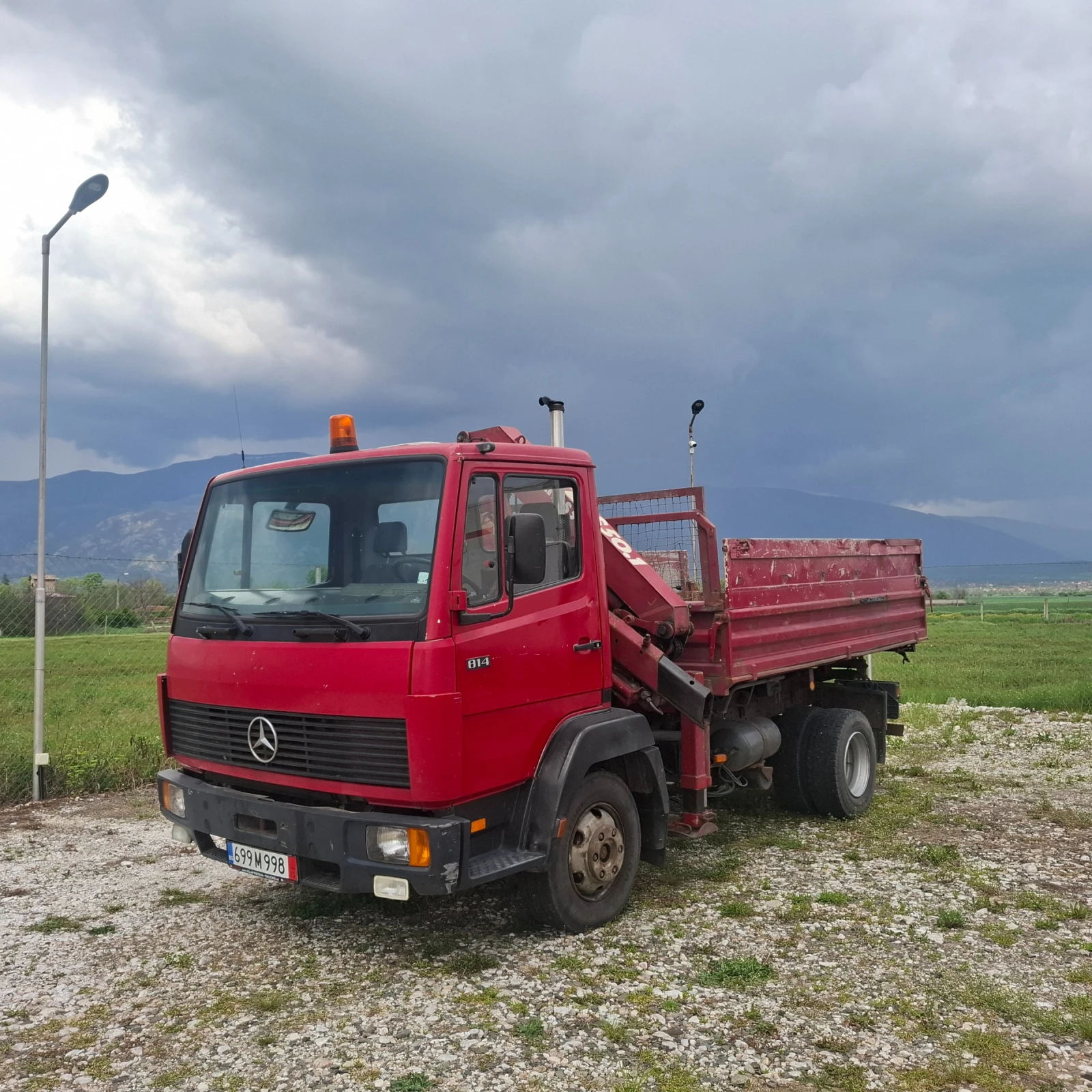 Mercedes-Benz 814 Германия Самосвал с Кран ATLAS 50.1 | Mobile.bg — изображение 1
