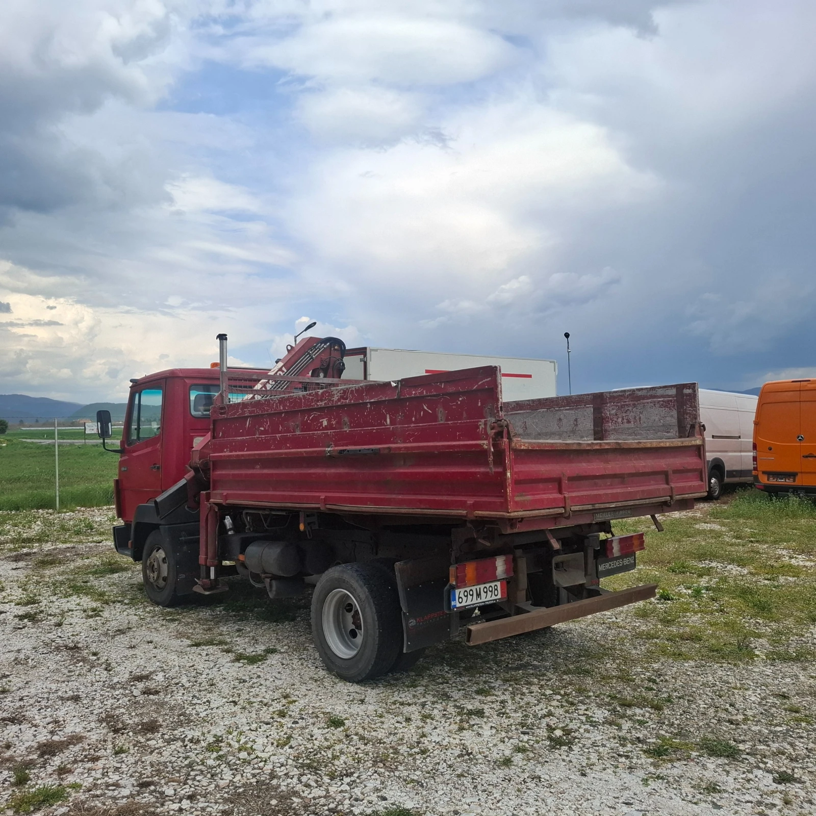 Mercedes-Benz 814 Германия Самосвал с Кран ATLAS 50.1 - изображение 9