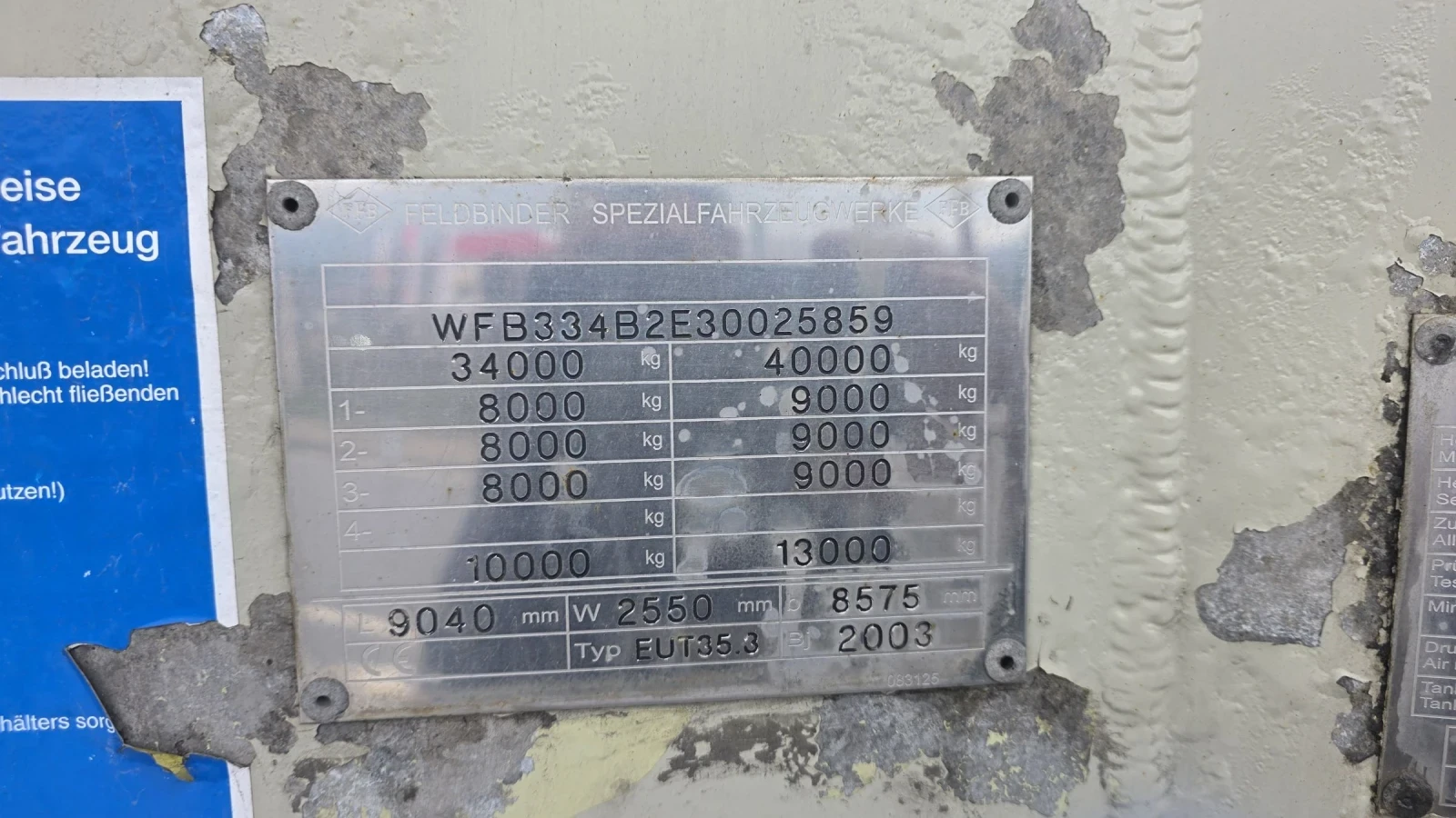 Полуремарке Feldbinder 35куб.см., снимка 8 - Ремаркета - 54043277