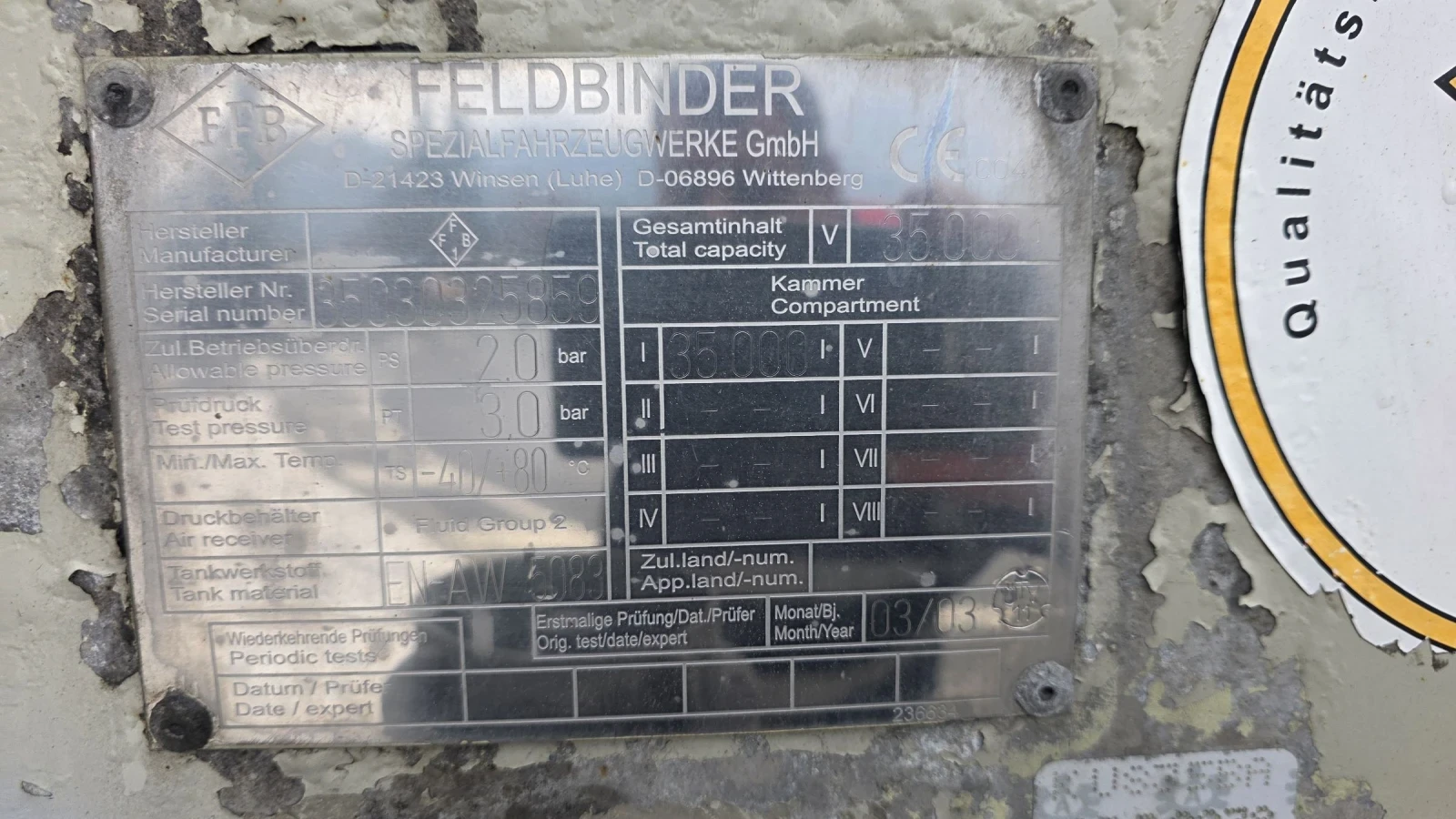 Полуремарке Feldbinder 35куб.см., снимка 7 - Ремаркета - 54043277