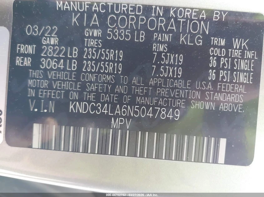 Kia EV6 Wind, снимка 9 - Автомобили и джипове - 54460425