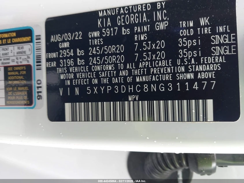 Kia Telluride 3.8l Ex, снимка 8 - Автомобили и джипове - 53825026