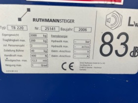 Автовишка Ruthmann 22м ТВ220, снимка 6 - Индустриална техника - 42530652