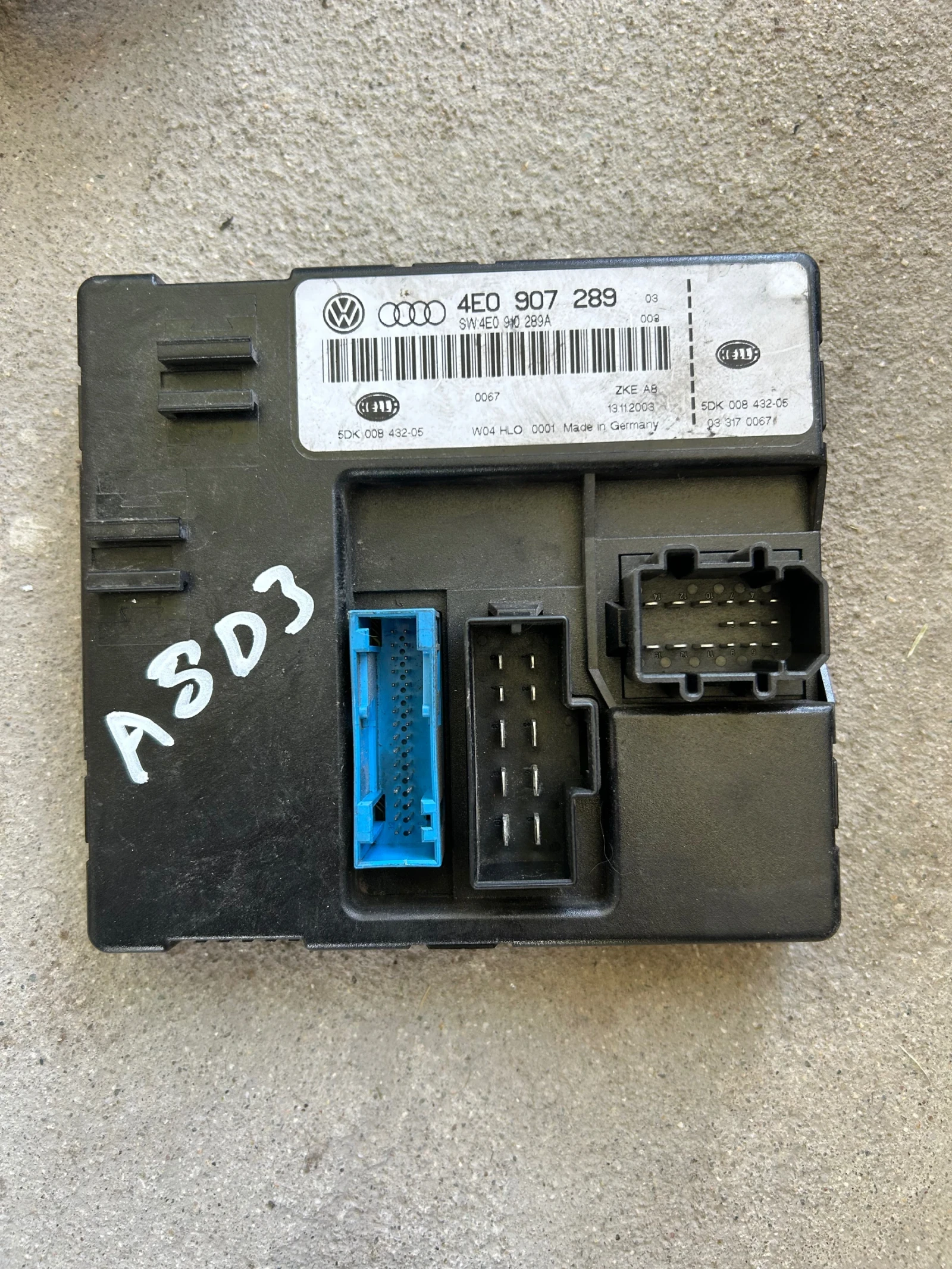 4E0907289 комфорт модул AUDI A8 D3