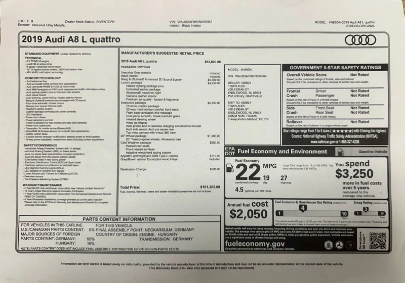 Audi A8 LONG, снимка 15 - Автомобили и джипове - 47971123