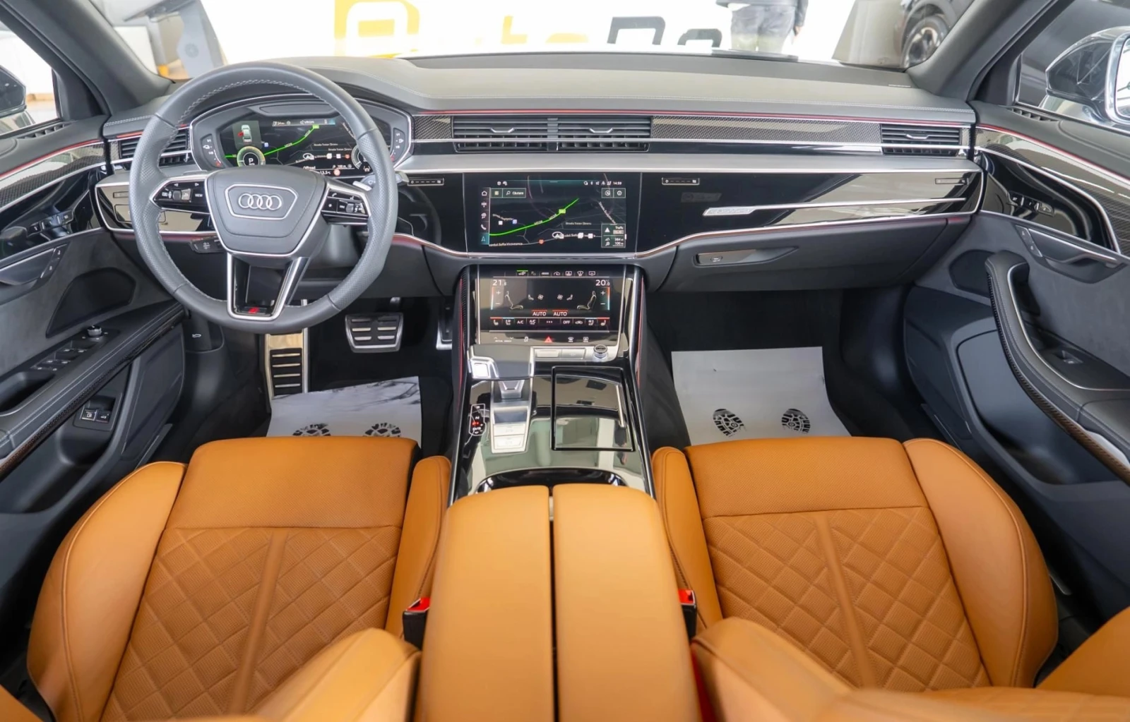 Audi A8 60TFSIе Long Quattro S-Line Plug-In - 2л. на 100км, снимка 5 - Автомобили и джипове - 55403016