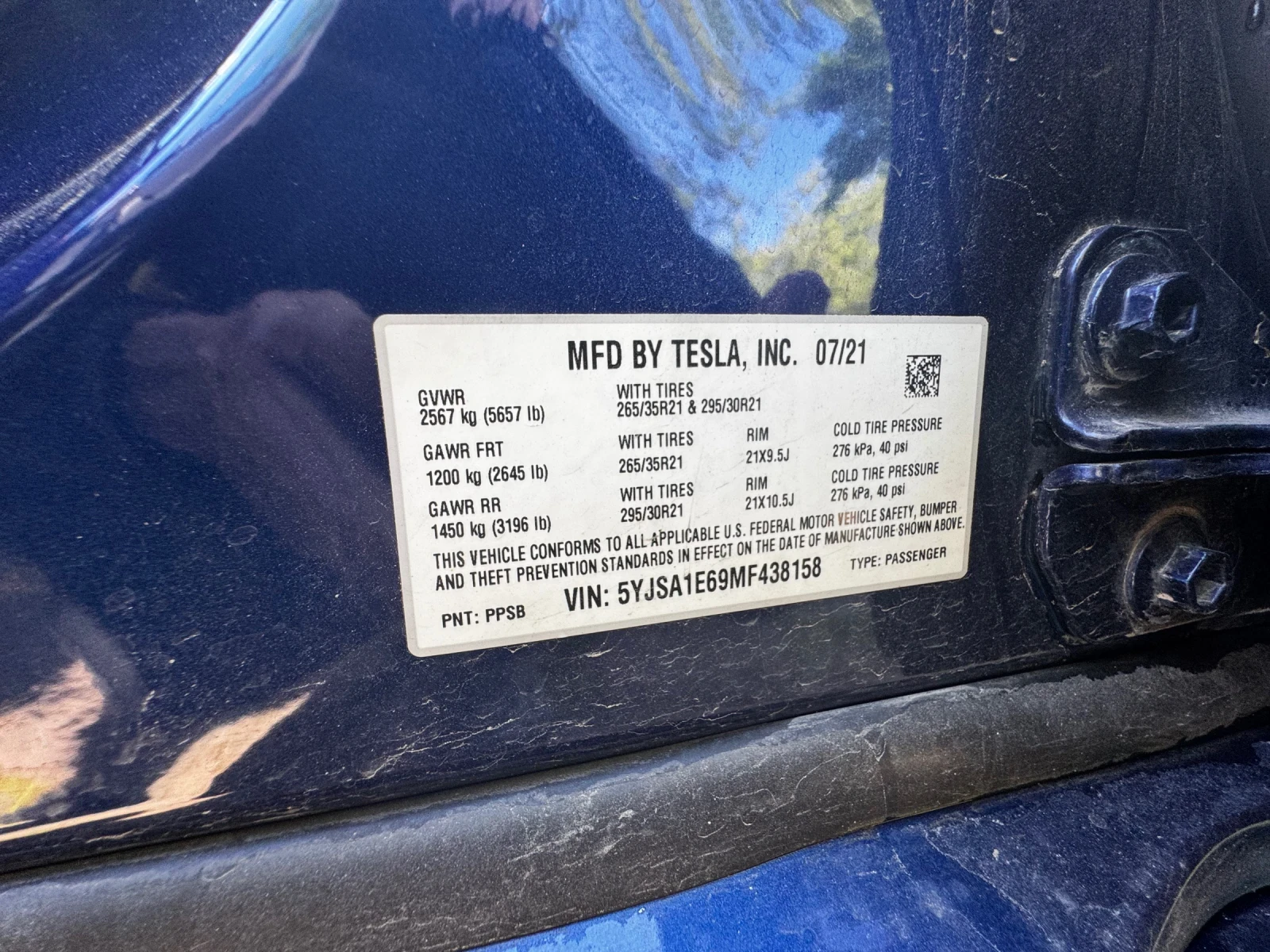 Tesla Model S PLAID, снимка 6 - Автомобили и джипове - 54554926