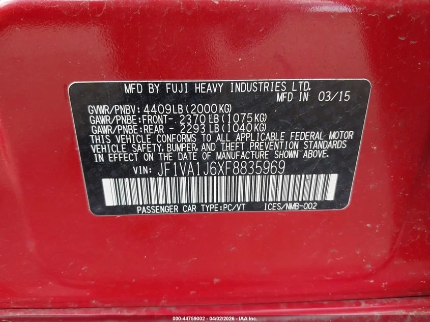 Subaru WRX 2.0l Limited, снимка 9 - Автомобили и джипове - 54363363