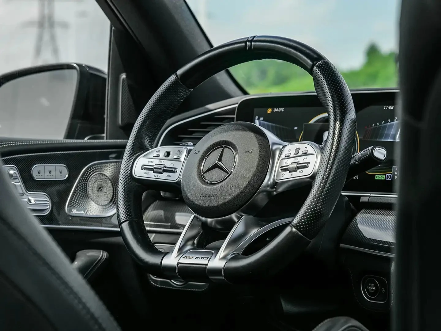 Mercedes-Benz GLE 53 4MATIC AMG* BURMESTER* ОБДУХ* DISTRONIC* HUD* 360, снимка 13 - Автомобили и джипове - 55973423