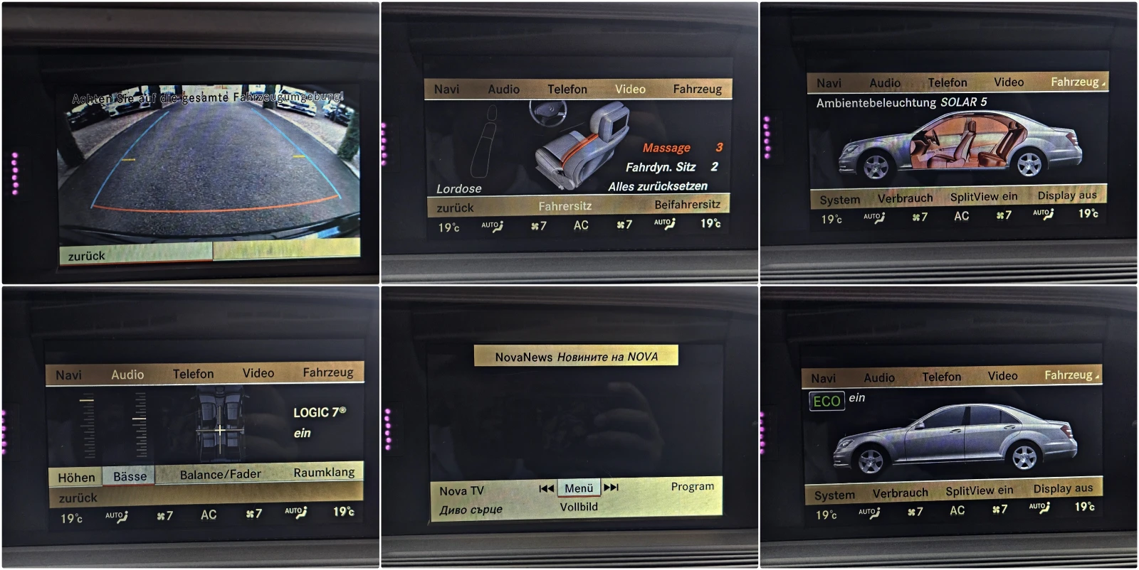 Mercedes-Benz S 500 AMG/4M/DESIGNO/TV/DISTR/CAMERA/HARMAN/МАСАЖ/NIGHT, снимка 14 - Автомобили и джипове - 55021013