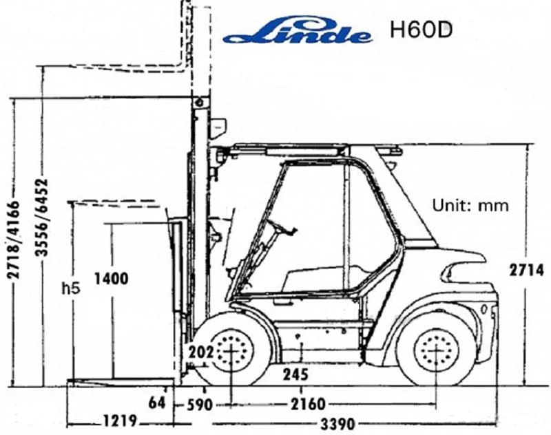 Мотокар Linde H 60D, снимка 16 - Индустриална техника - 26714045