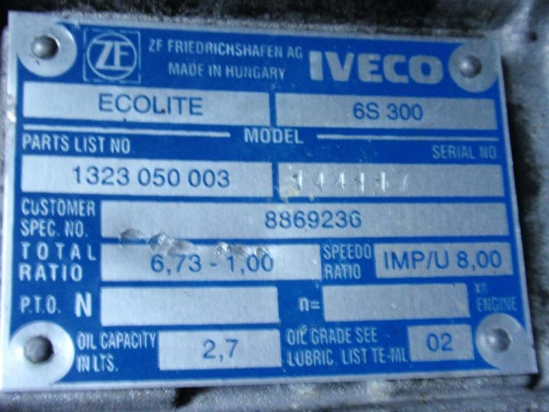 Трансмисия за Iveco 3510, снимка 7 - Части - 7733294