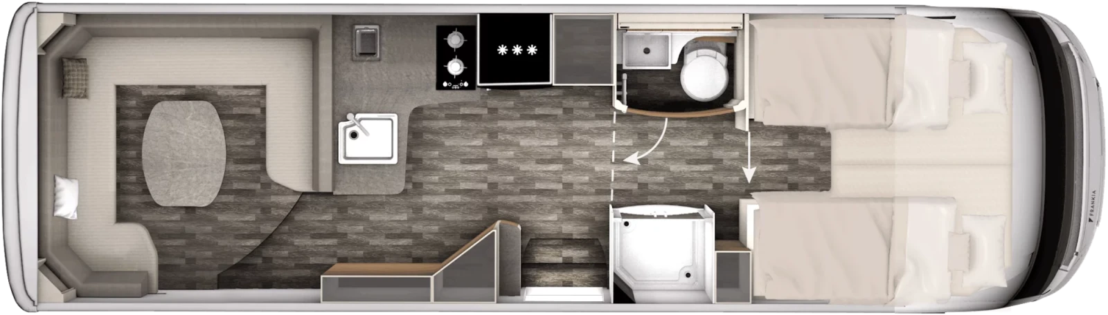 Кемпер Frankia PLATIN 190к.с. Mercedes ALDE 420Ah СОЛАР 2026, снимка 9 - Каравани и кемпери - 54042741