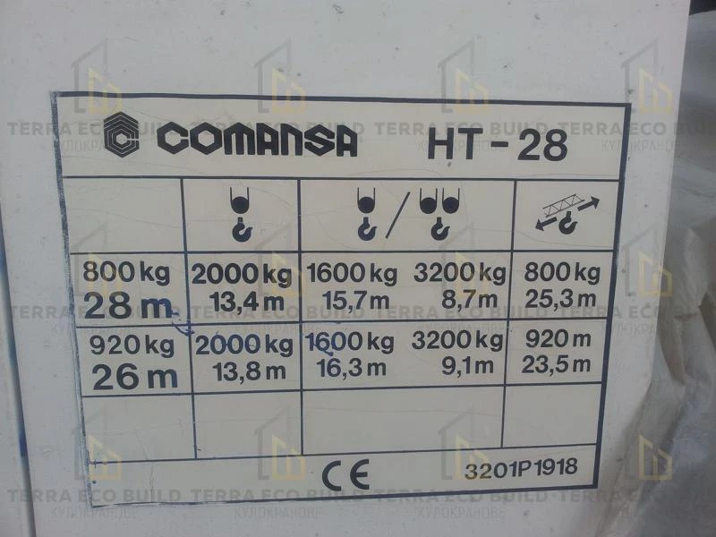 Кулокранове Друга COMANSA HT 28 - изображение 4